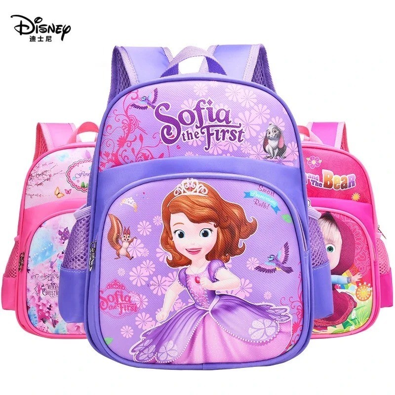 Cute Princess Sofia Kids Backpack Girls School Bag Cartoon Bookbag Gift