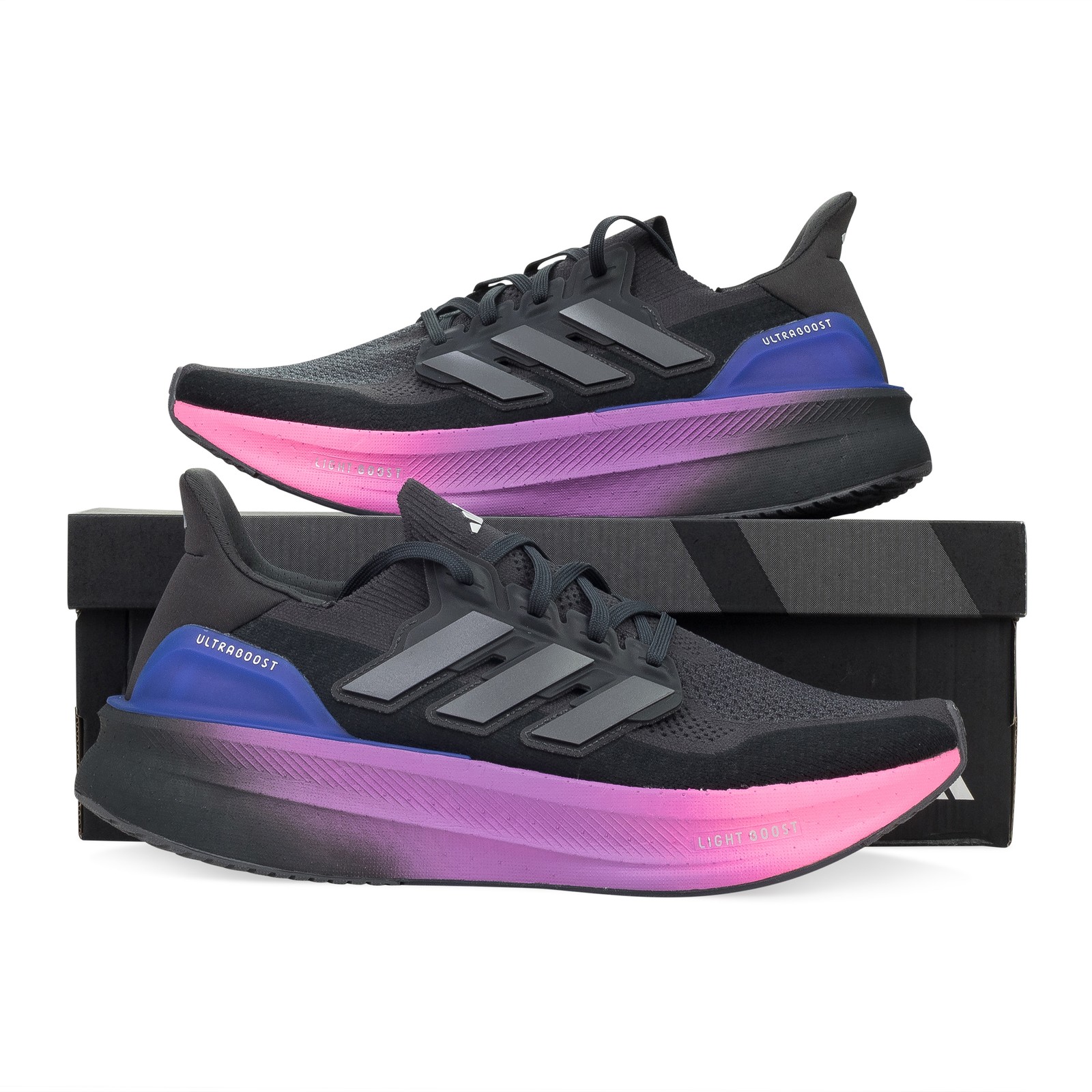 ADIDAS BLACK/GRAY/BLUE ULTRABOOST SNEAKERS UK SIZE 9.5 $199