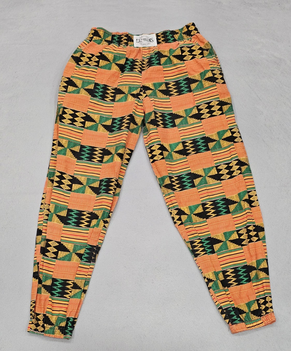Vtg World Tour Captains Callbox Parachute Pants Size M Orange Green Hammer USA