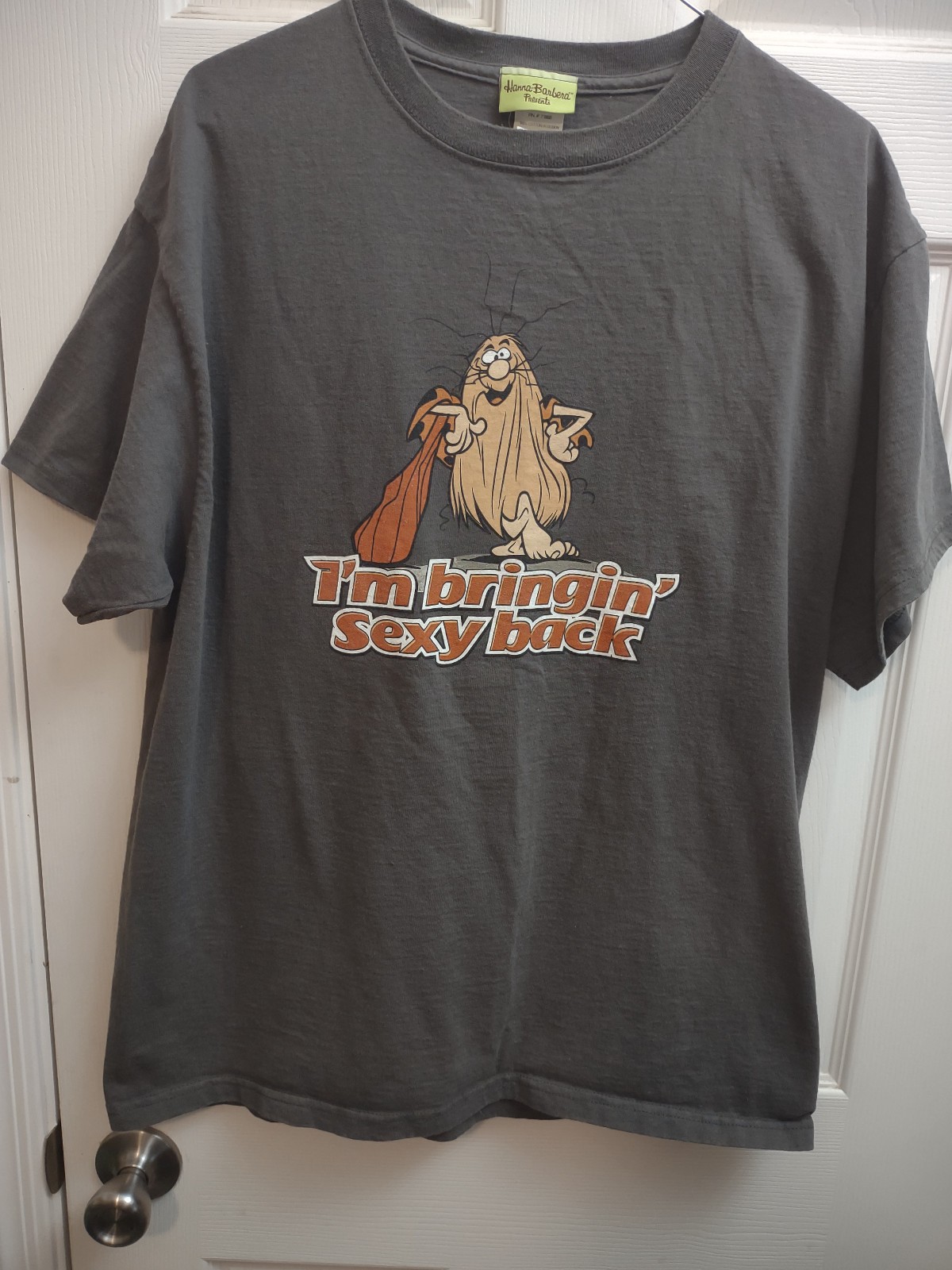 Vintage Y2K Captain Caveman “I’m Bringin Sexy Back” T Shirt Hanna Barbera Large