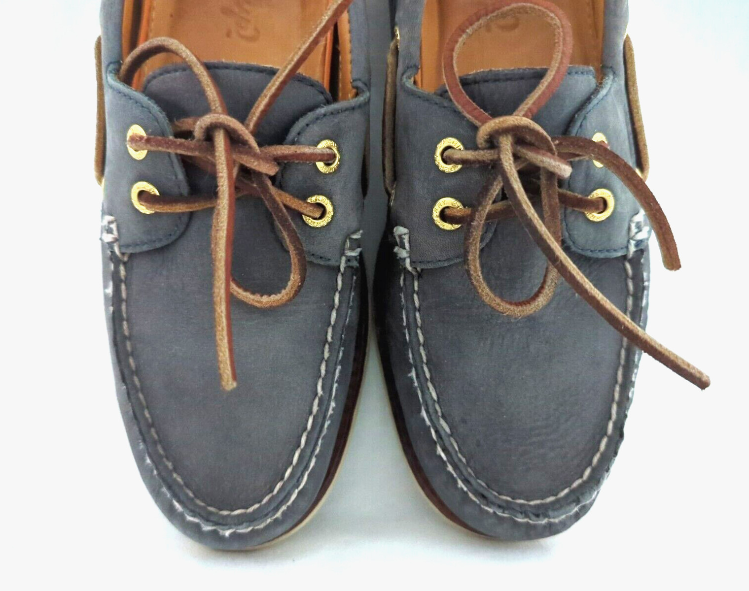 SPERRY Topsider GOLD CUP Boat Deck Shoes Blue w/Brown Men’s US 9 EU 42 $169.95 *