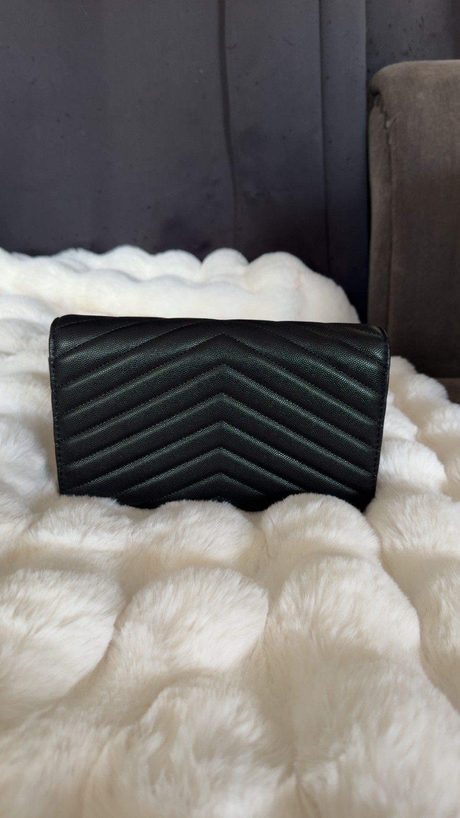 Saint Laurent Black ysl wallet/clutch/ crossbody