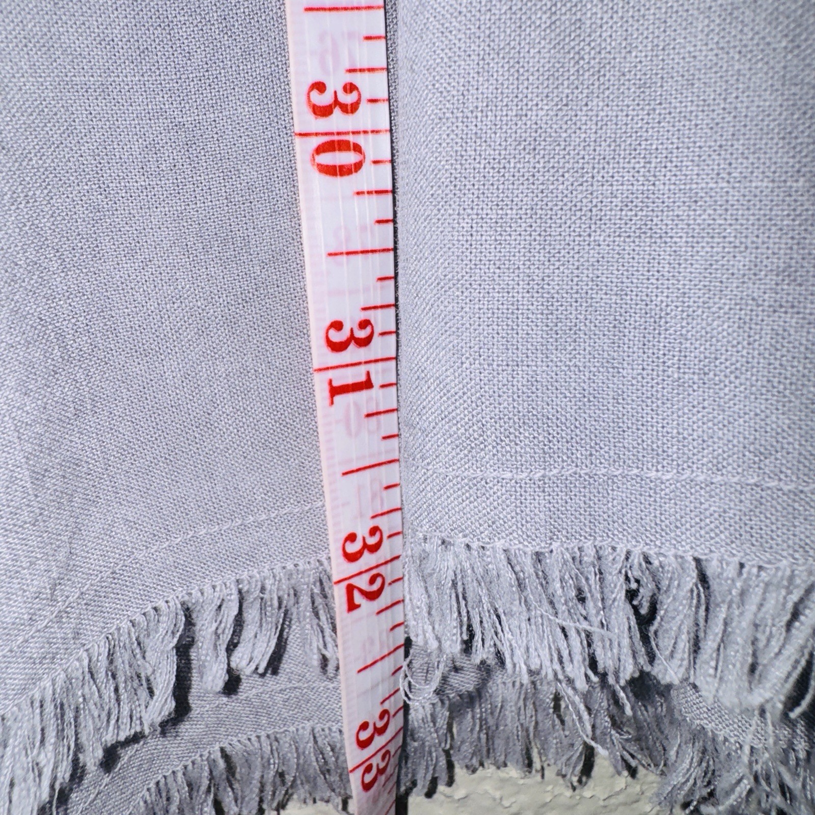 Cloth & Stone Gray Solid Shift Dress Scoop Neck Sleeveless Tie Fringe Short M