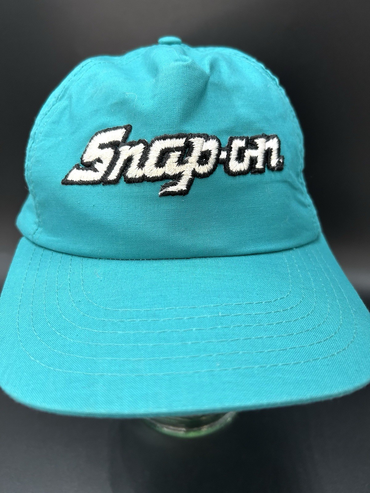 Vintage Snap-on Teal Baseball Cap Hat Adjustable Snapback Made in Sri Lanka