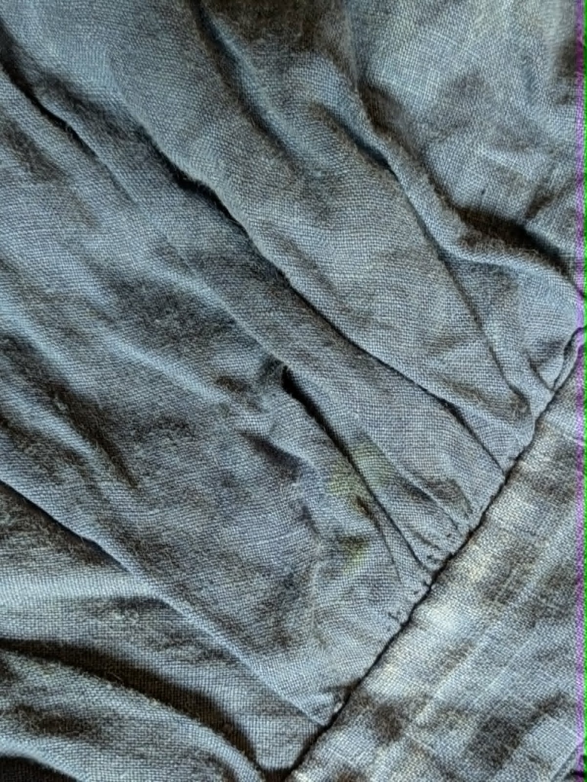 Hand Dyed Hand Sewn 1830s Reproduction Linen Dress