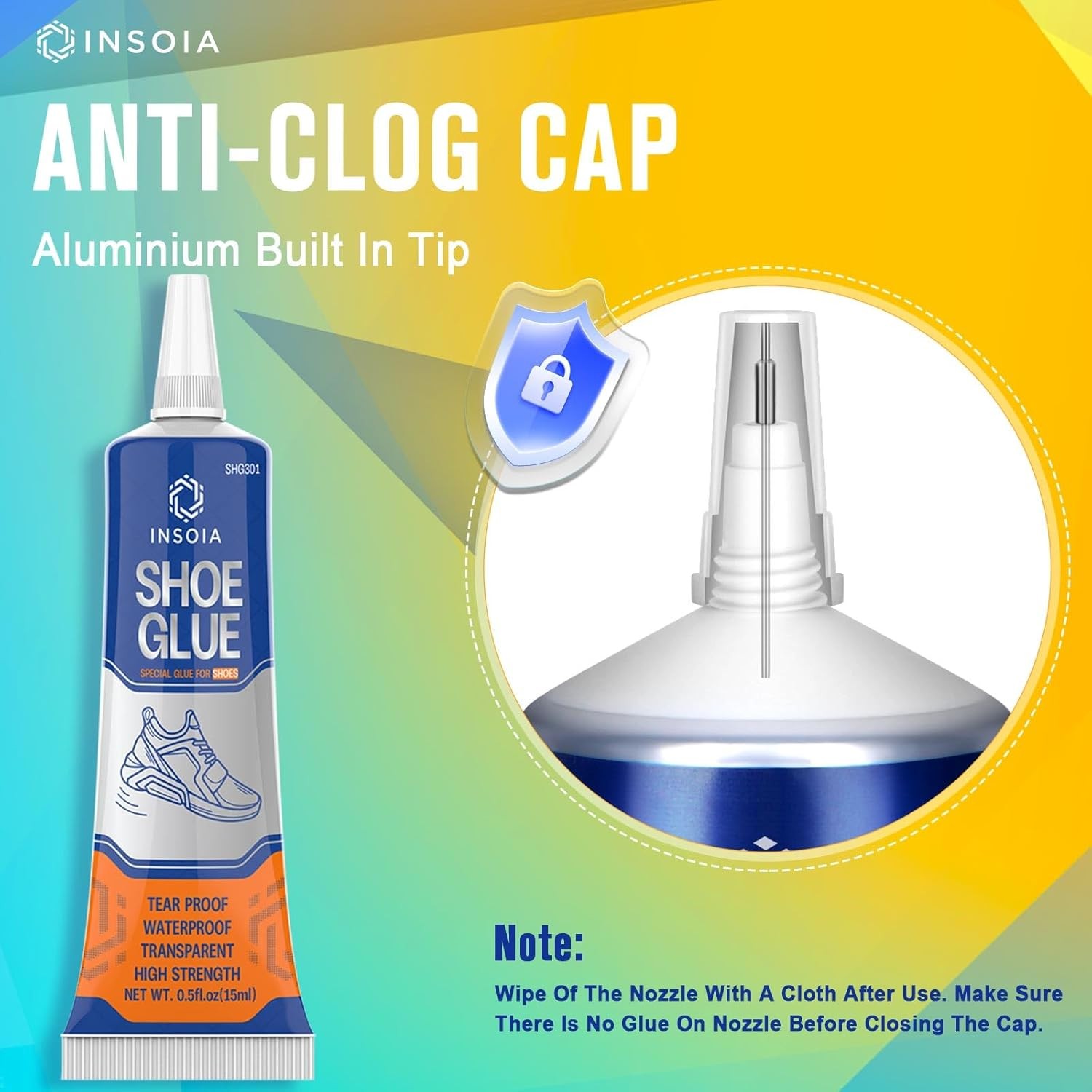Shoe Glue Sole Repair Kit, Heavy Duty Shoe Adhesive, Waterproof, Flexible, Clear