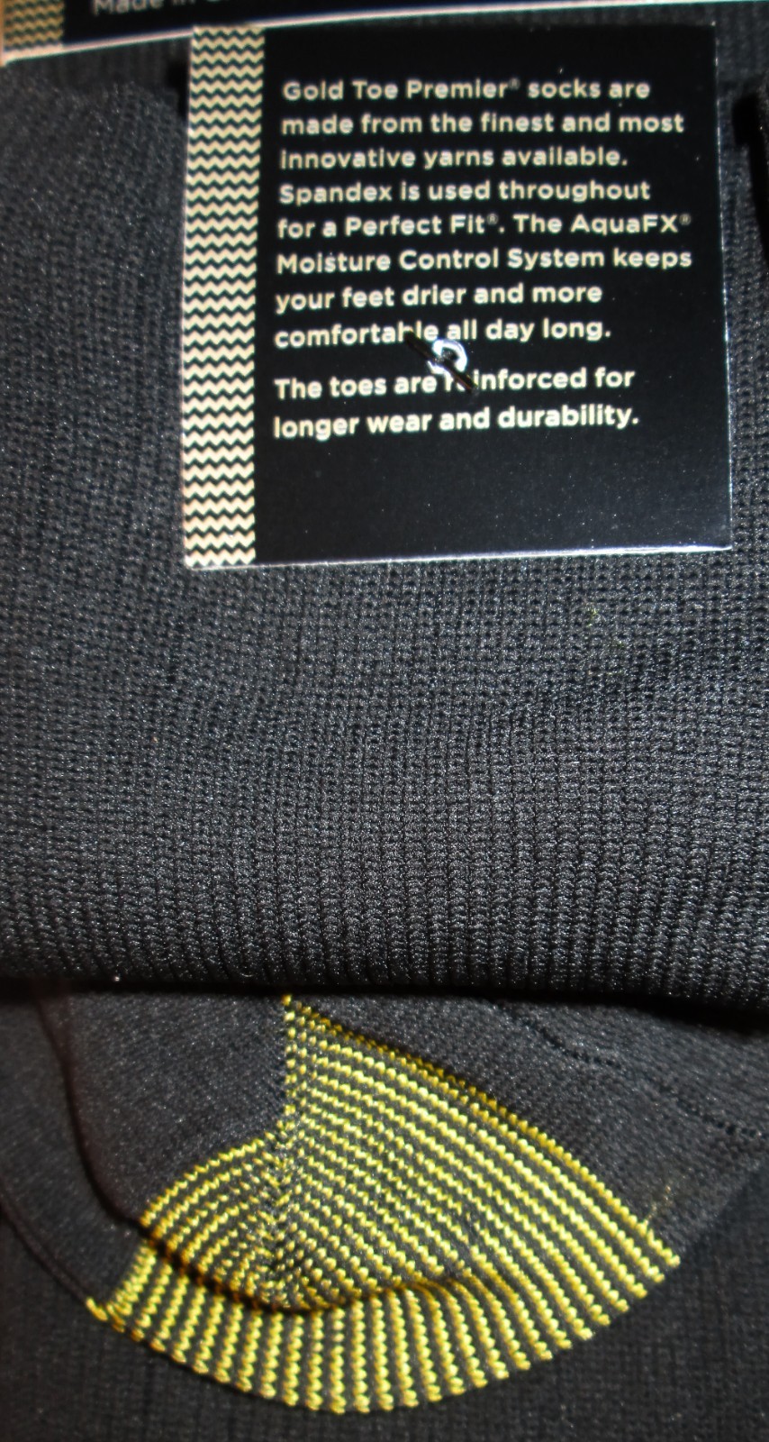 3 Pairs Mens Gold Toe Premier Metropolitan Black Nylon Dress Crew Socks