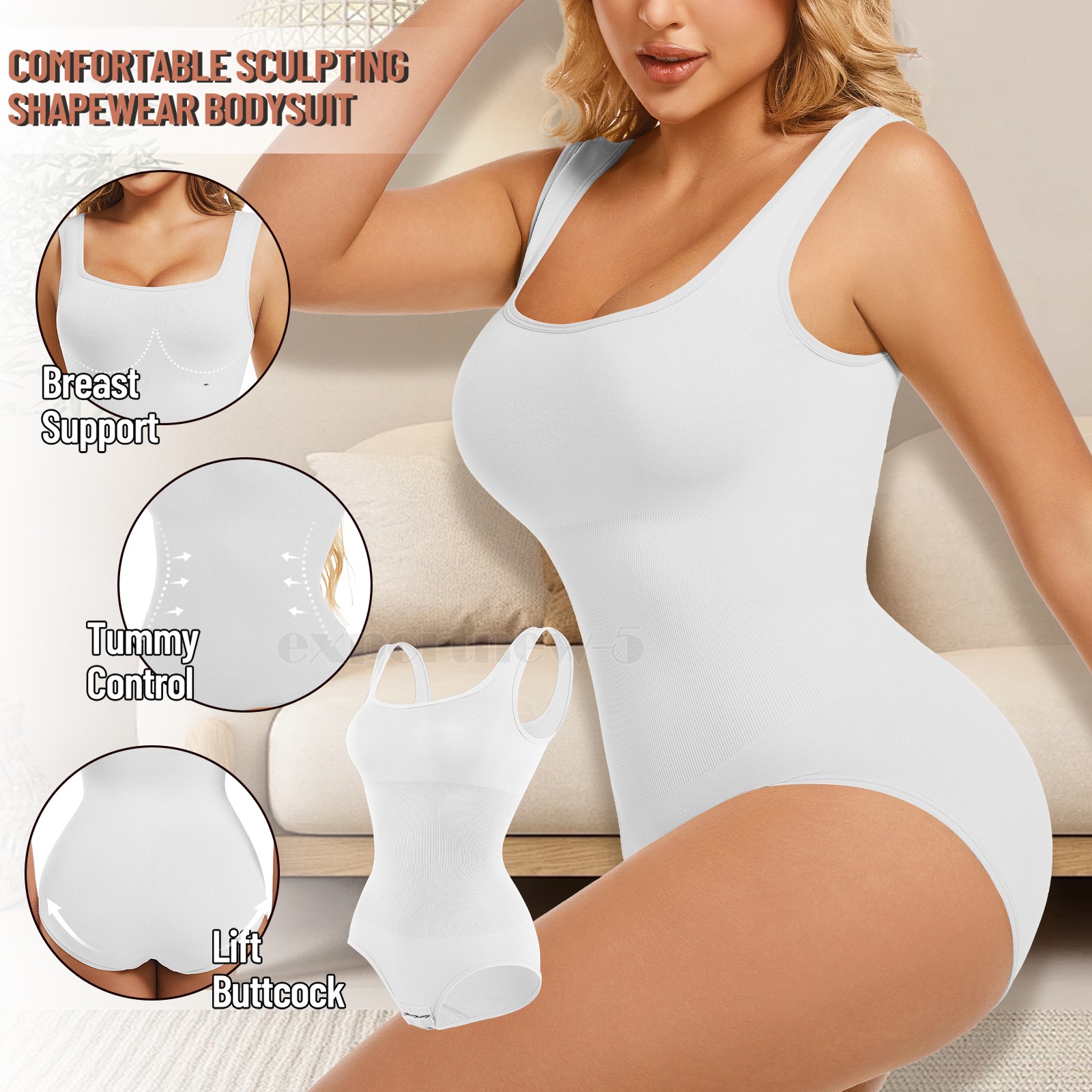 Womens Trainer Firm Tummy Control Full Body Shaper Bodysuit Slimming Shapewear