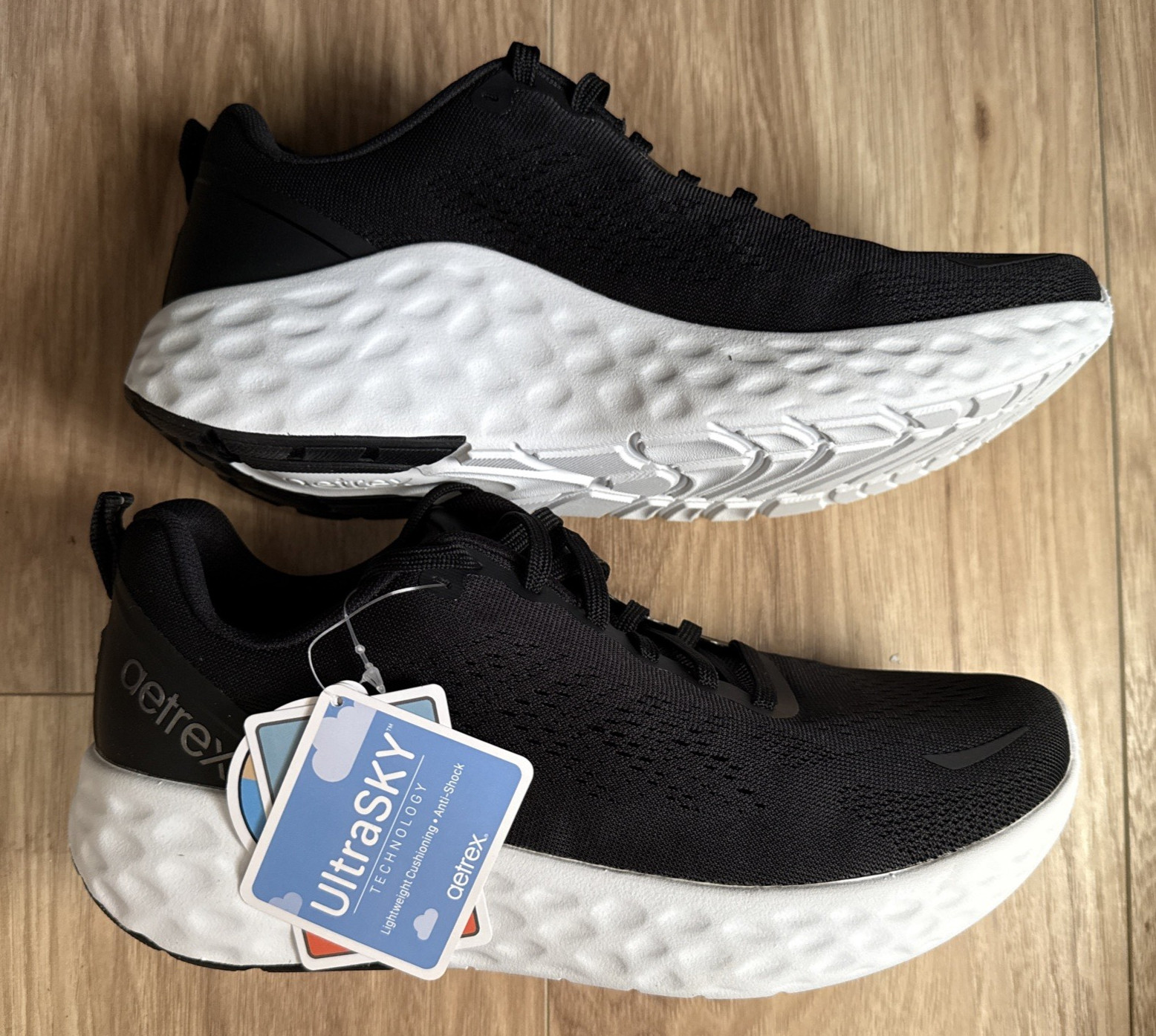 Aetrex Danika Machine Washable Orthotic Mesh Sneaker Black US 8.5 EUR 39