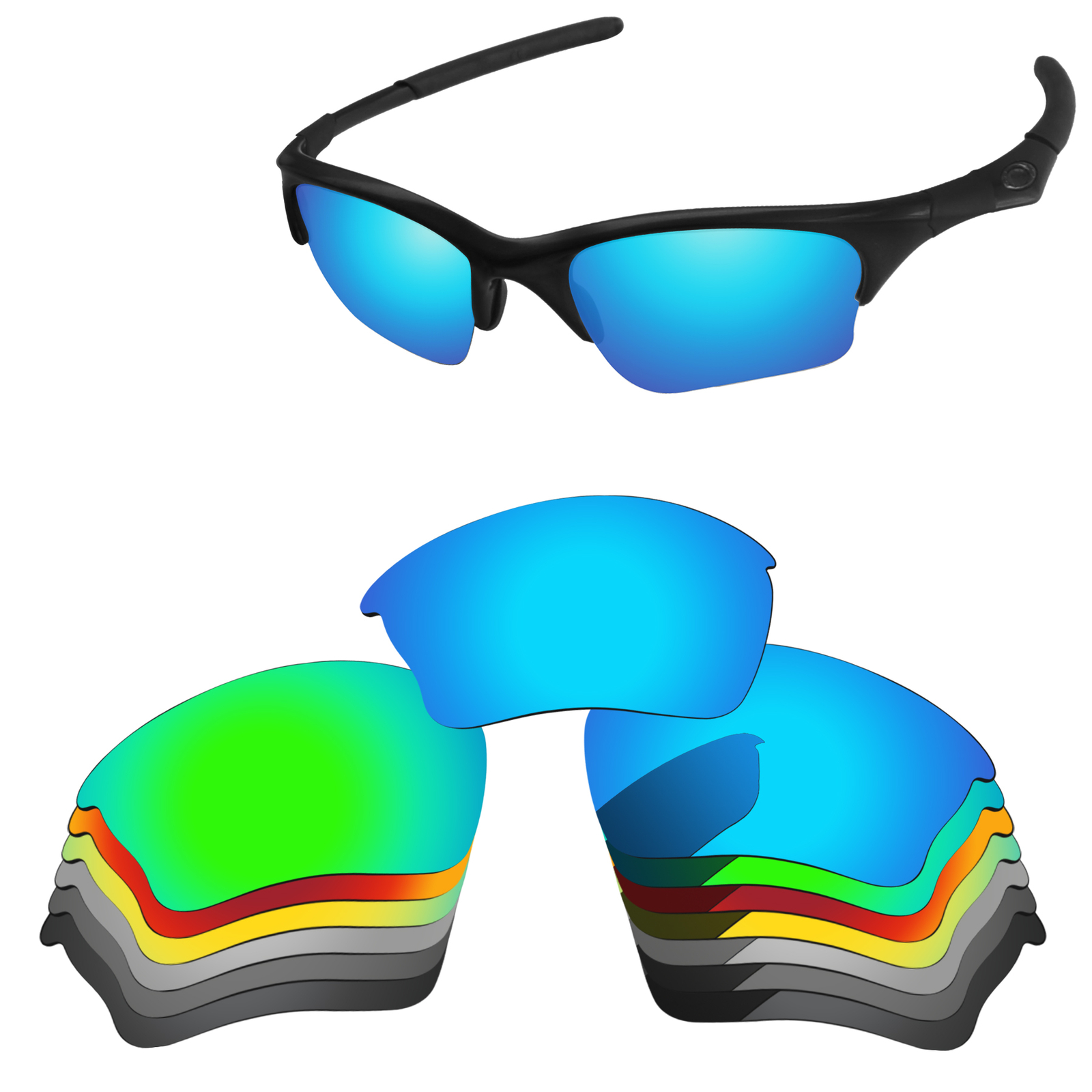 PapaViva Polarized Replacement Lenses For-Oakley Half Jacket XLJ Multi-Options