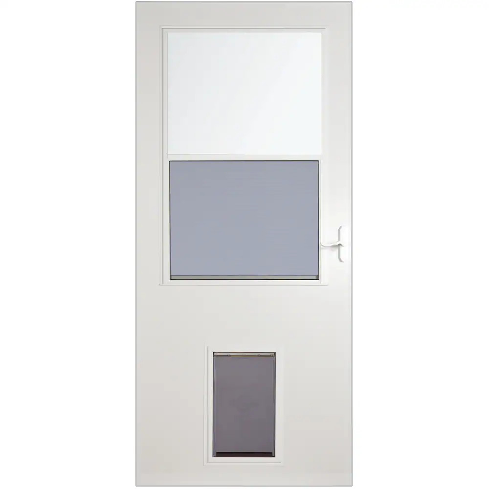 LARSON 20 Pet Highview 36-in x 81-in White Wood core Reversible Hinge Stor|26743