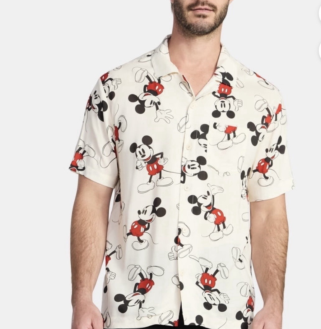 mickey mouse button up shirt