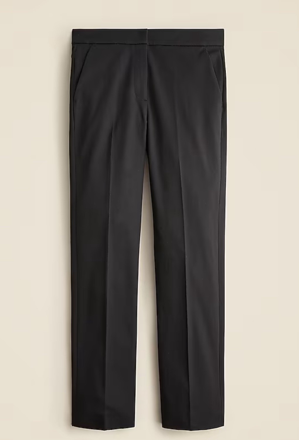 NWT J. Crew Straight-Leg Pant In Bi-Stretch Cotton Blend Black 8 Classic BF401