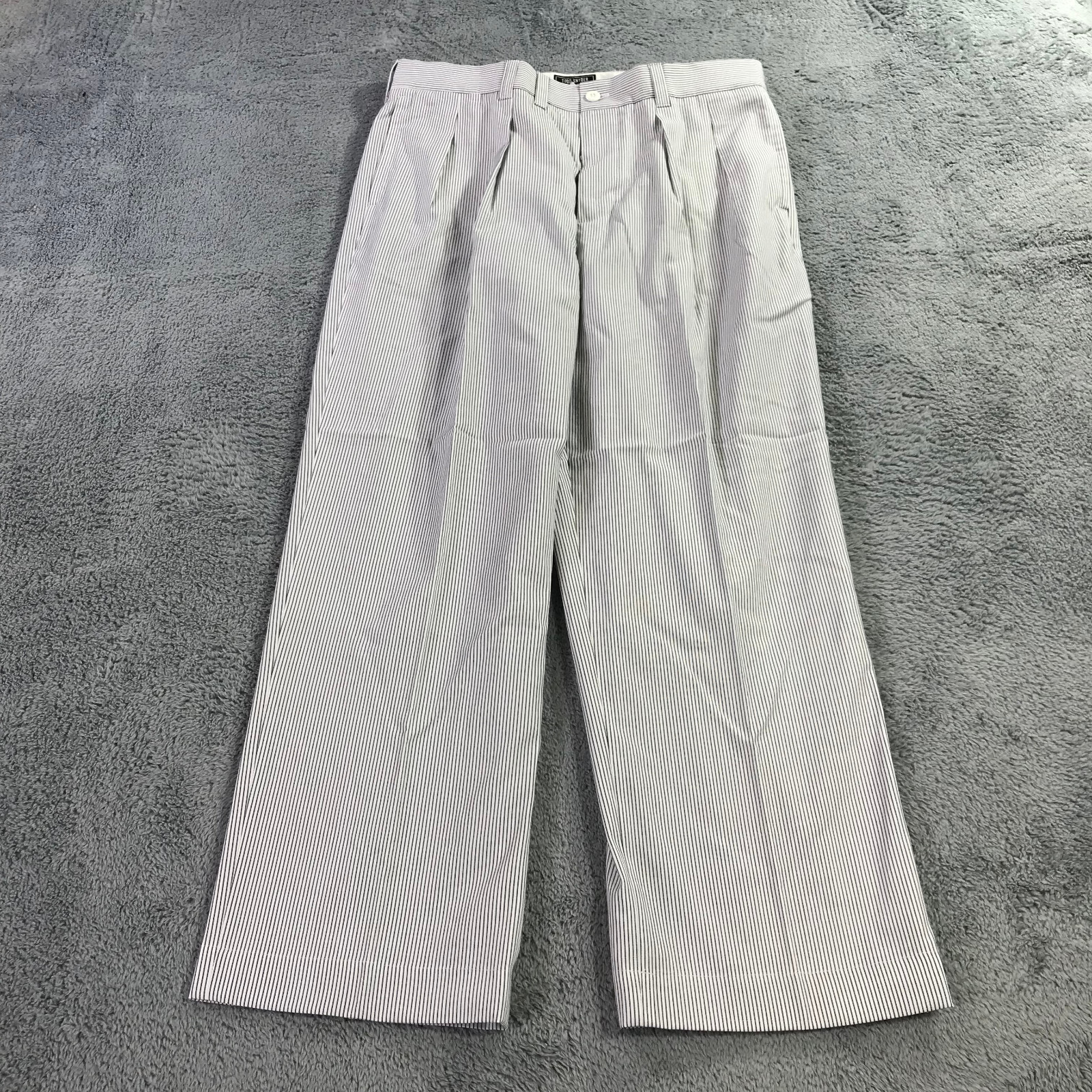 New Todd Snyder Pants Mens 34 Pleated Striped Officer Trousers Button Fly $298
