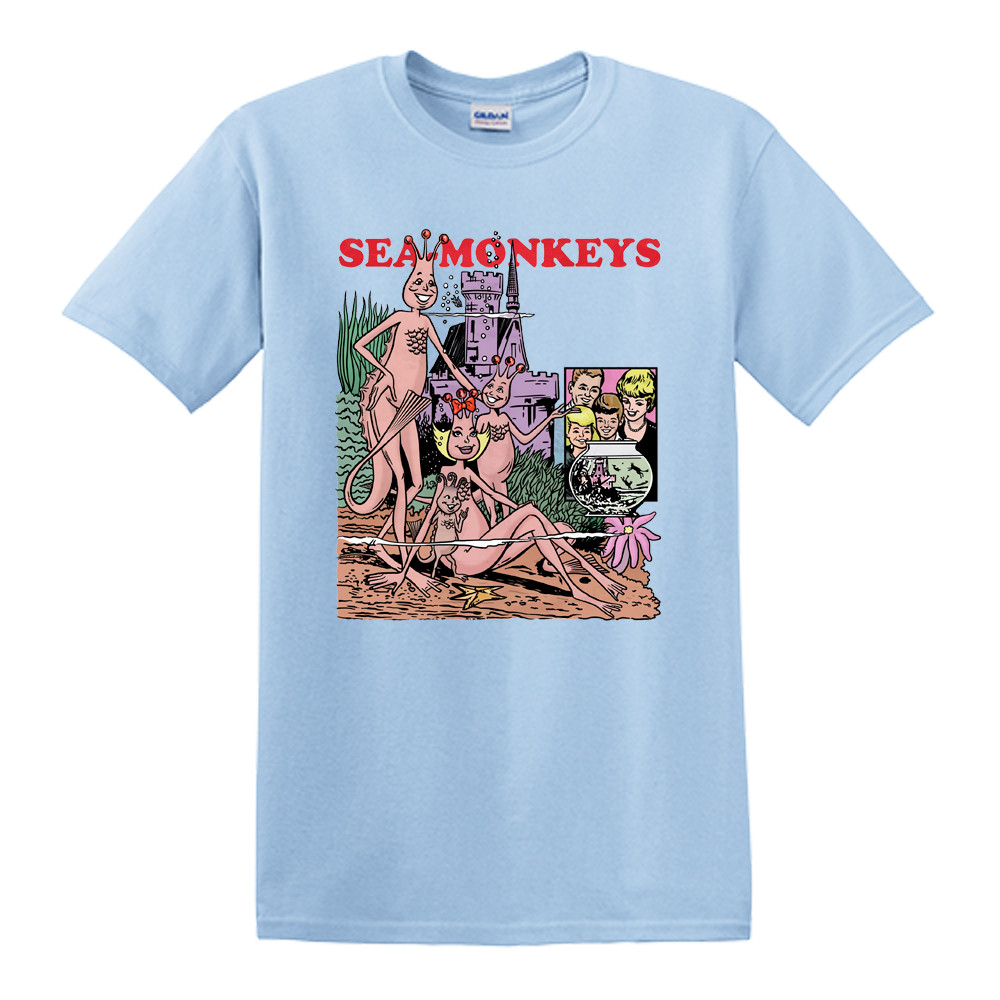 Sea Monkeys Comic Books Cartoon Men’s Blue S-5XL