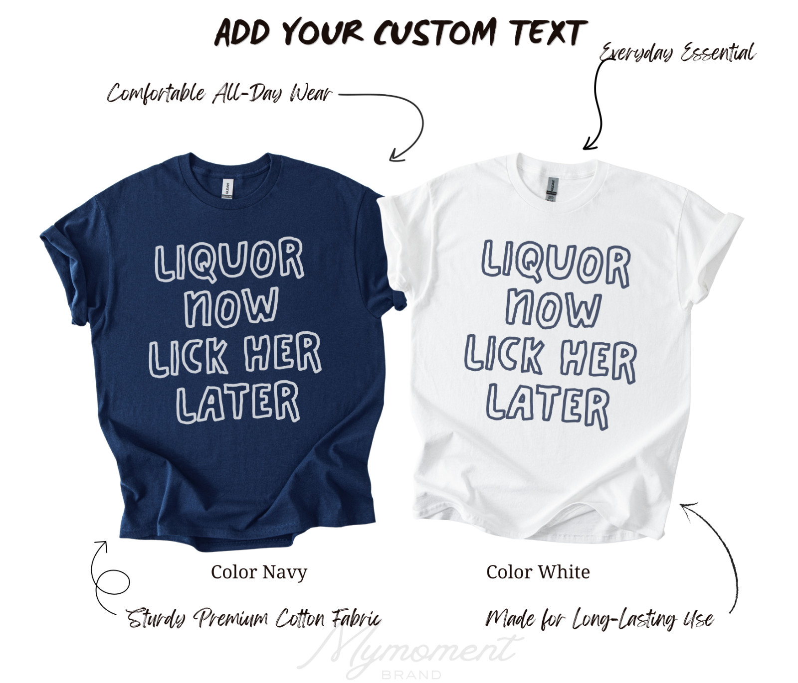Liquor Now Lick Her Later Fun Adult Drinking Bachelor Party T-Shirt