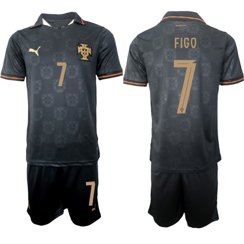 2026 Portugal #7 Sporty Retro Black Suit S-2XL