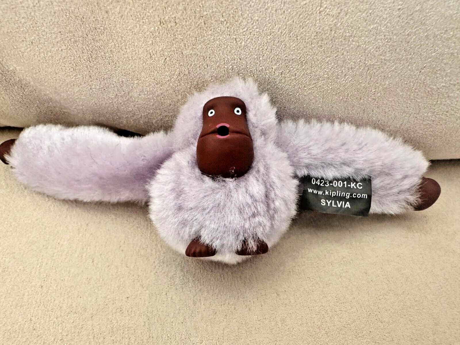 NWT KIPLING MONKEY KEYCHAIN KEY RING CHARM BLACK RED GRAY BLUE GREEN SUCK THUMB
