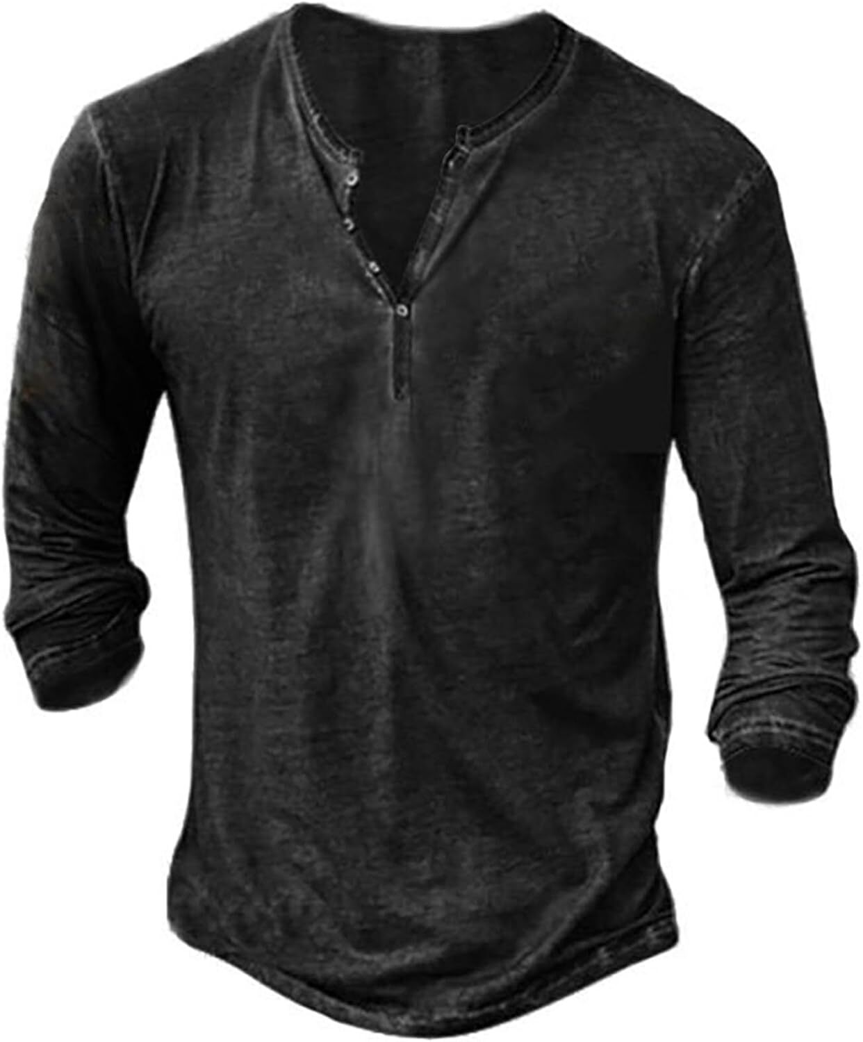 Mens Summer Henley Casual Tee Tops Short Sleeve V Neck Holiday Pullover T- Shirt