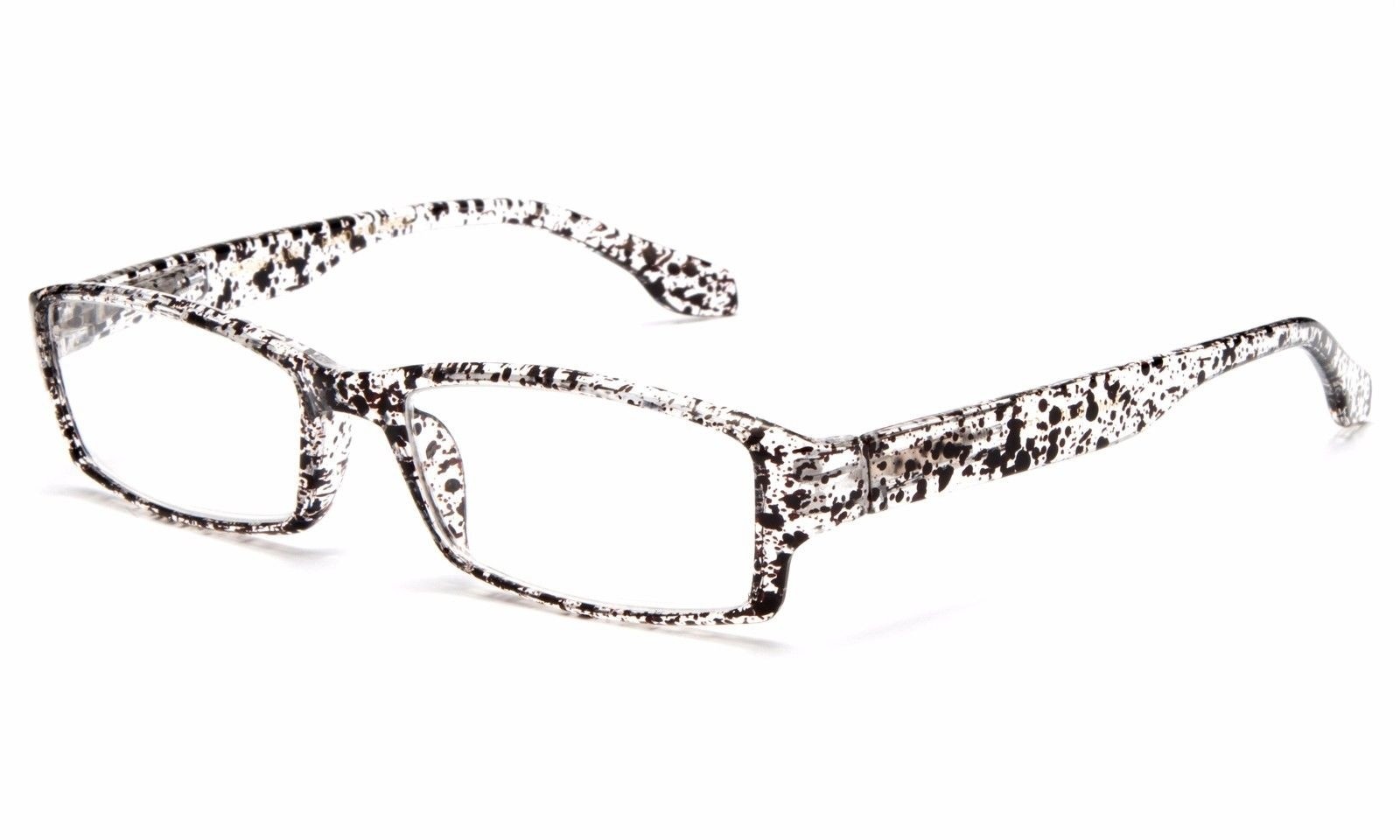 Clear Lens Rectangular Frame with Translucent Unique Temples