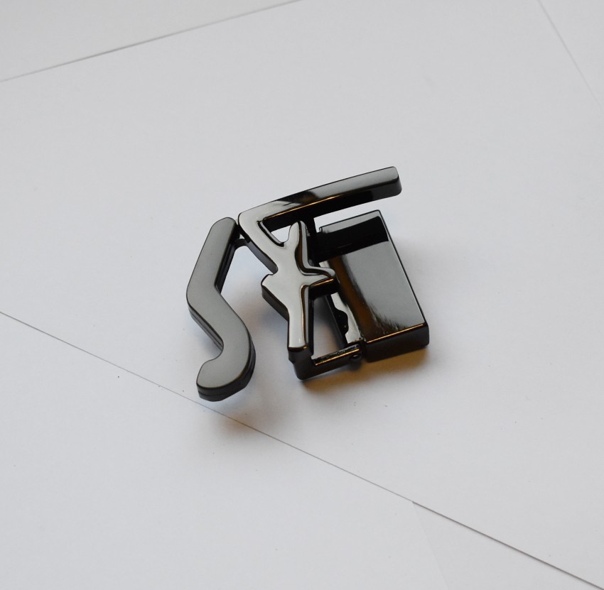Salvatore Ferragamo Men’s Black “SF” Logo (Fits Belt Width1.38in)Belt Buckle