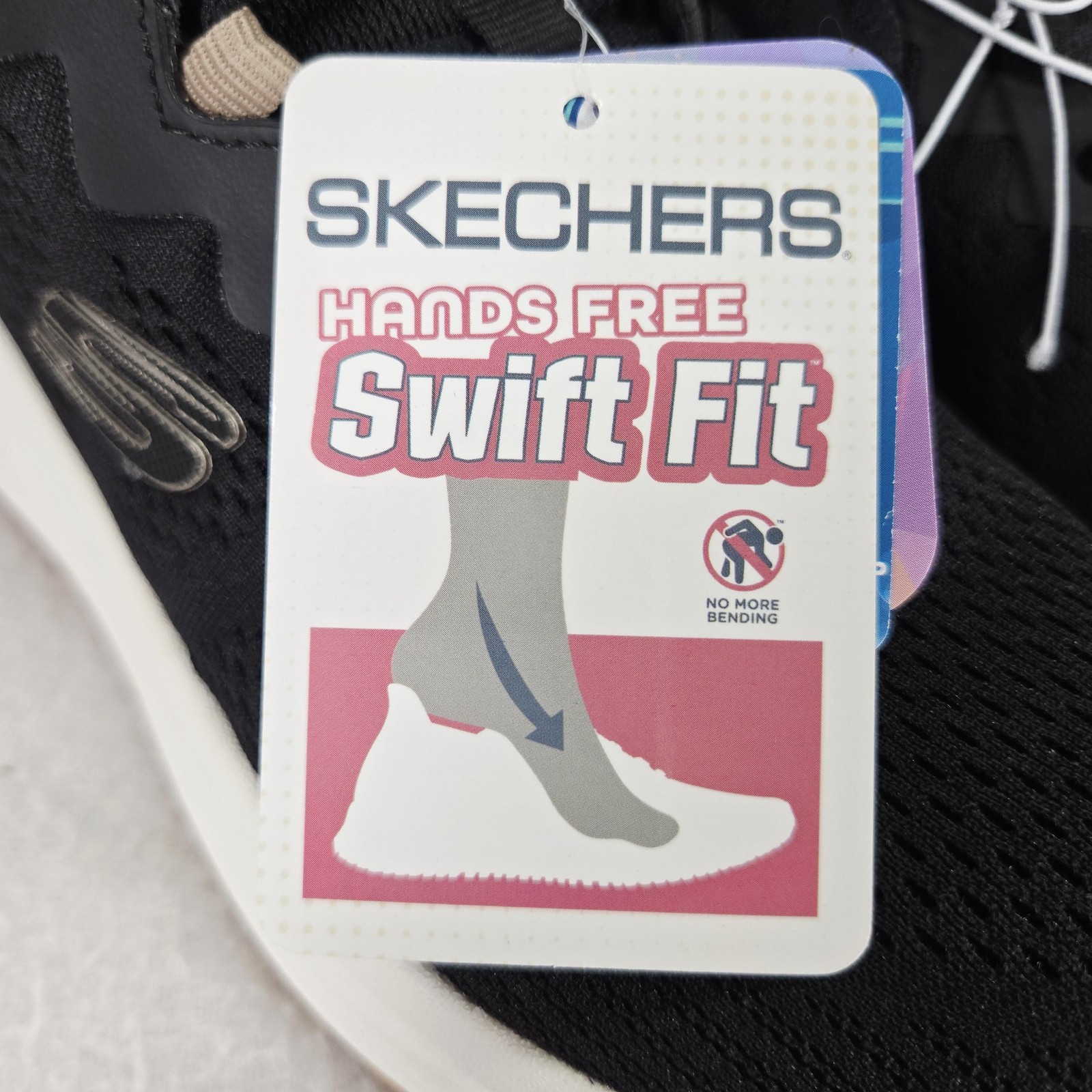 Skechers Swift Fit Shoes Womens 6.5 Black Memory Foam Machine Washable Sneakers