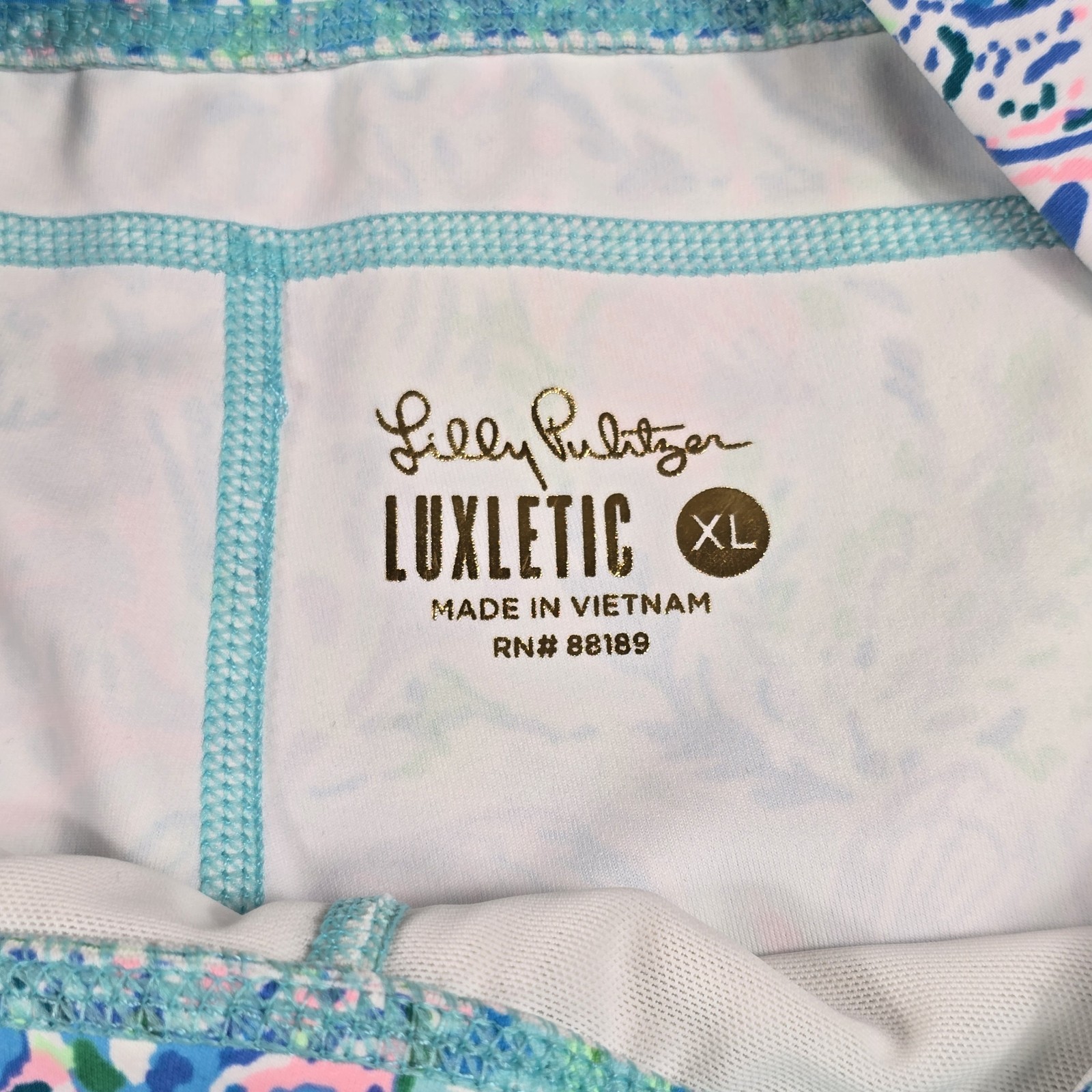 Lilly Pulitzer Luxletic Island Women’s Mid Rise 28″ Jogger UPF 50+ Size XL