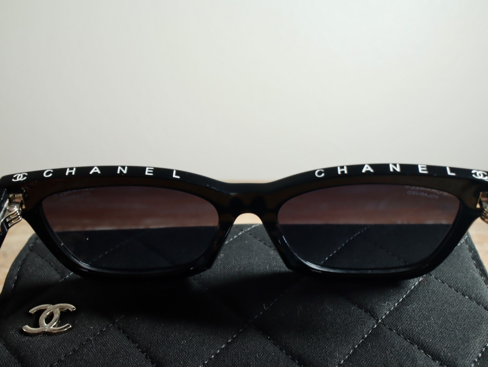 CHANEL 5417 Urban Vintage Square Sunglasses 54mm Black/Gray Lens 100% UV