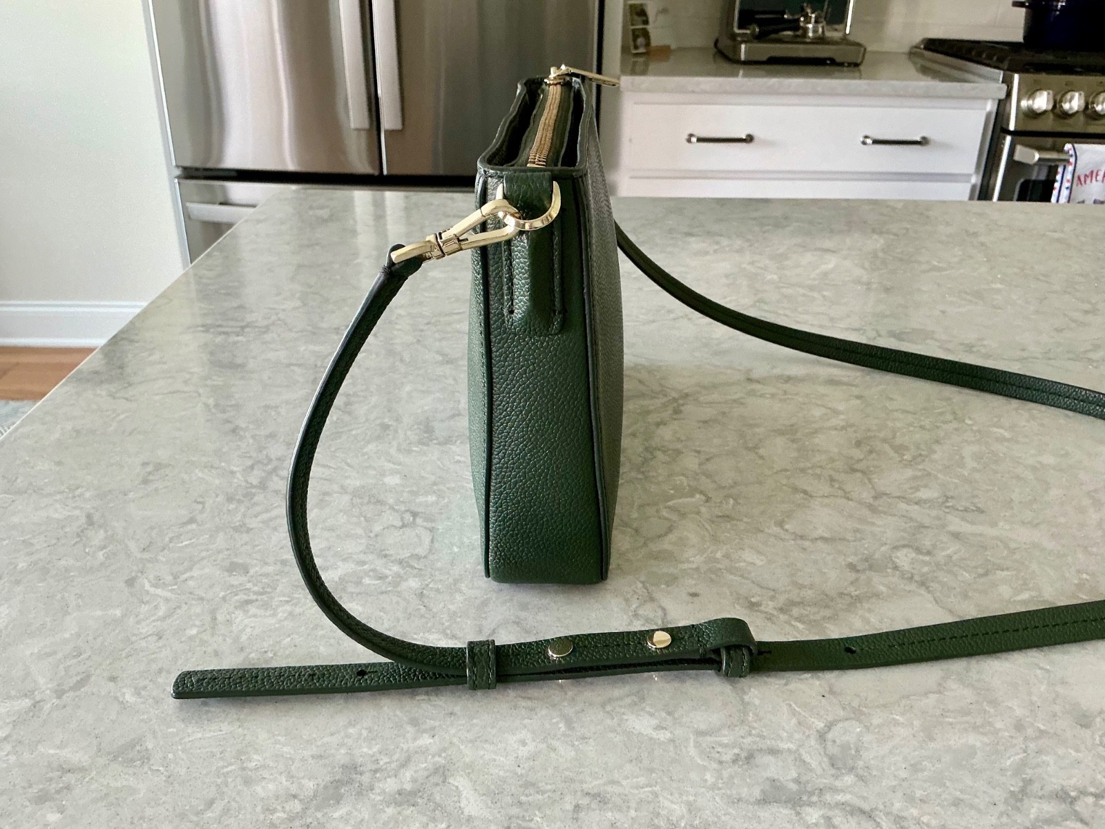 Kate Spade Leather Margaux Med Convertible Crossbody – Deep Evergreen