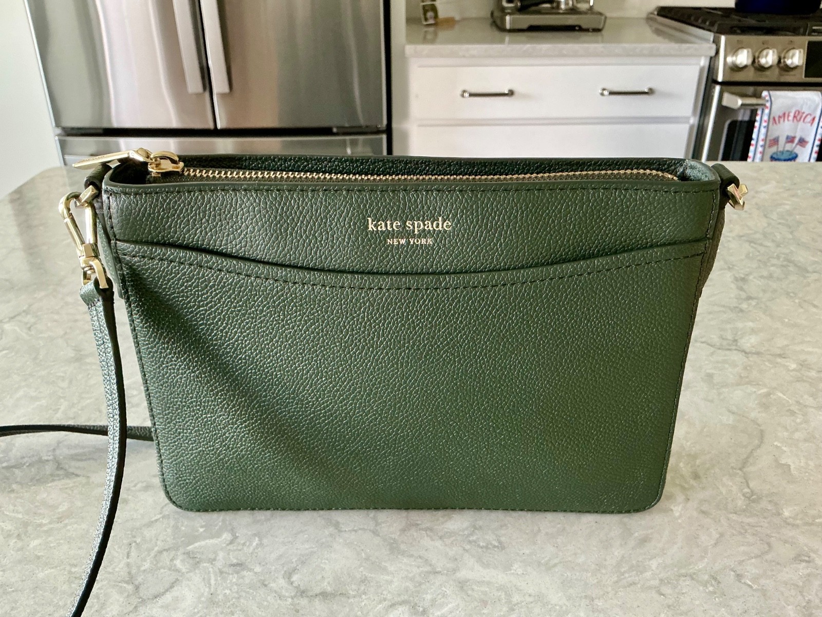 Kate Spade Leather Margaux Med Convertible Crossbody – Deep Evergreen