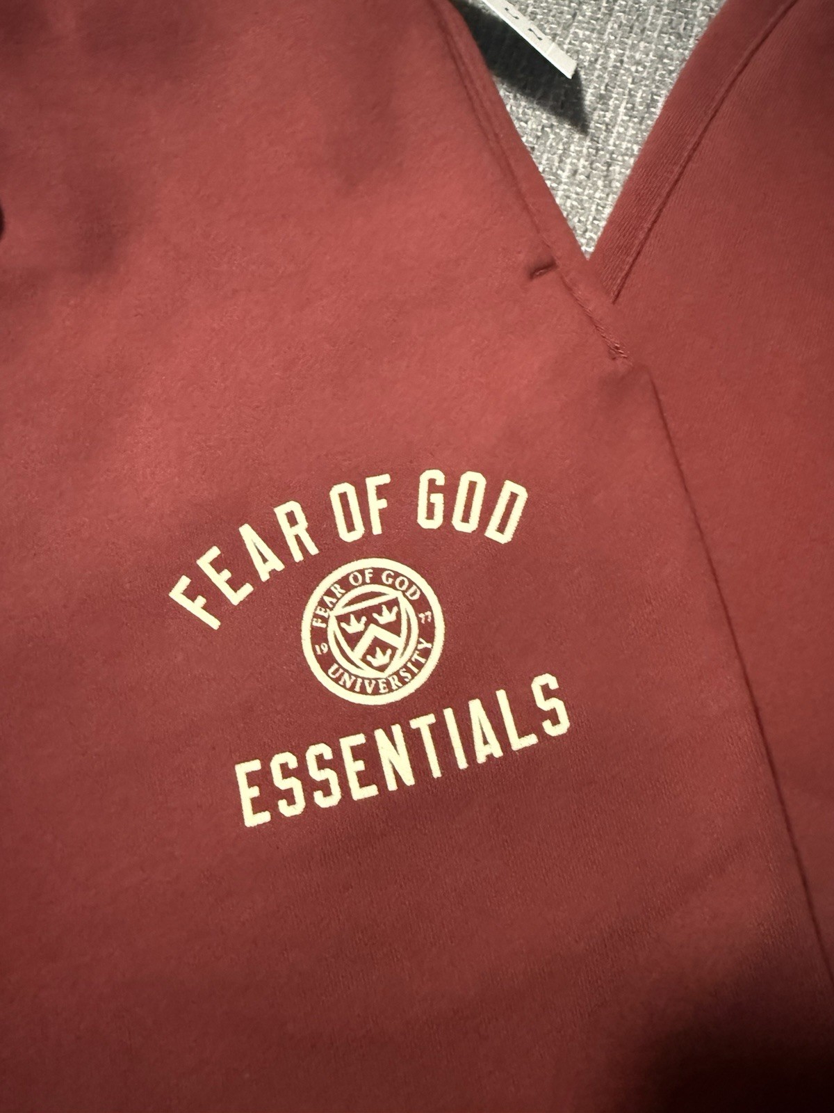 Essentials Fear Of God Crimson Sweatpants XXS to XXL 100% Authentic