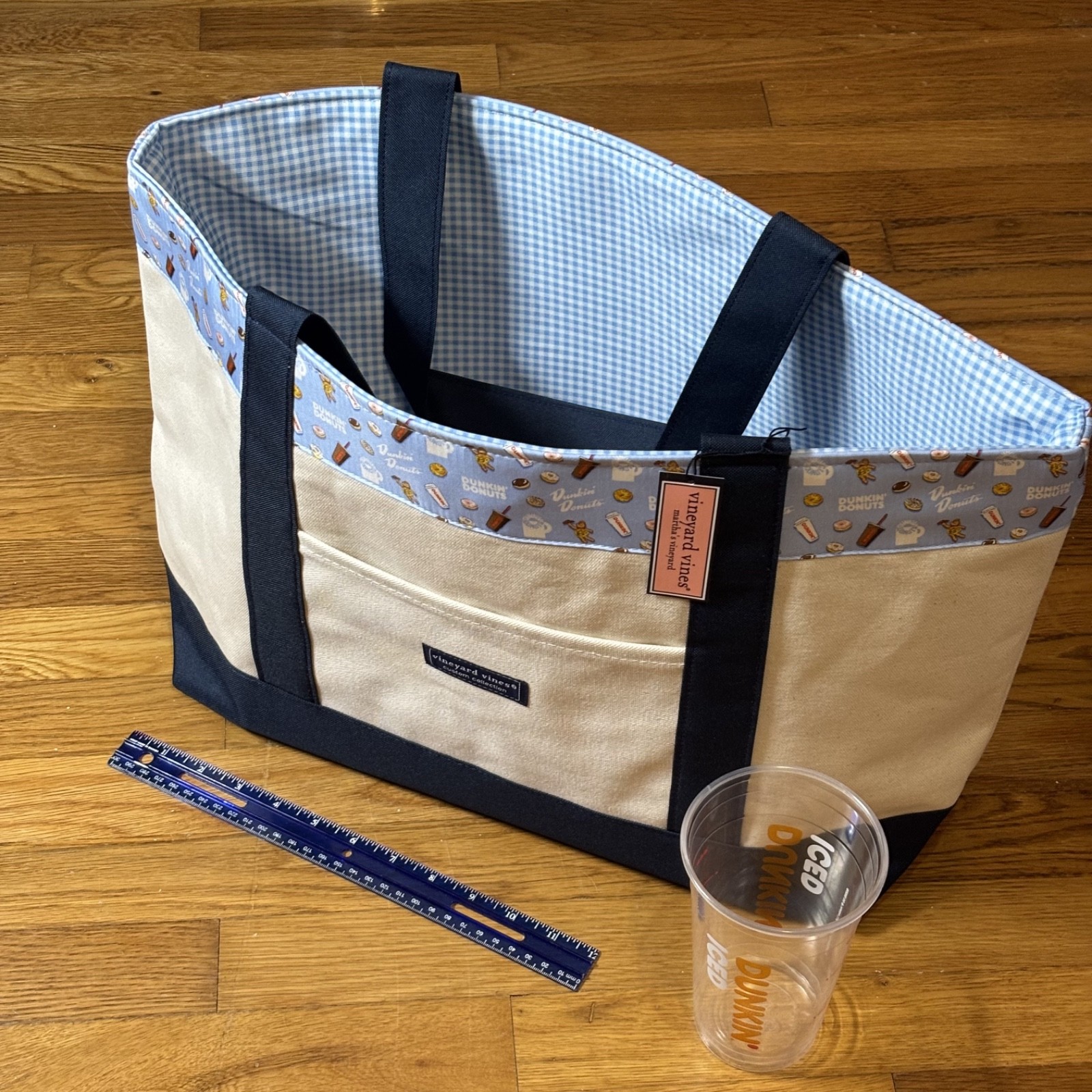 Vineyard Vines Custom Collection Canvas Tote Bag Collaboration Dunkin