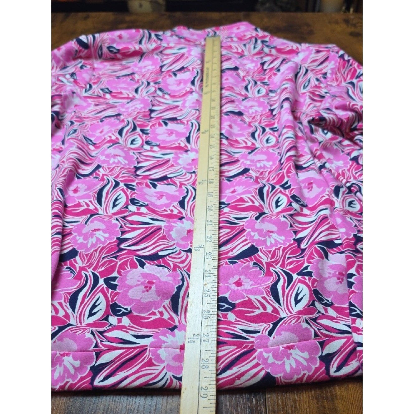 T BY TALBOTS | Pink Floral Half Zip Mock Neck Cozy Boxy Pullover Pockets | 3X