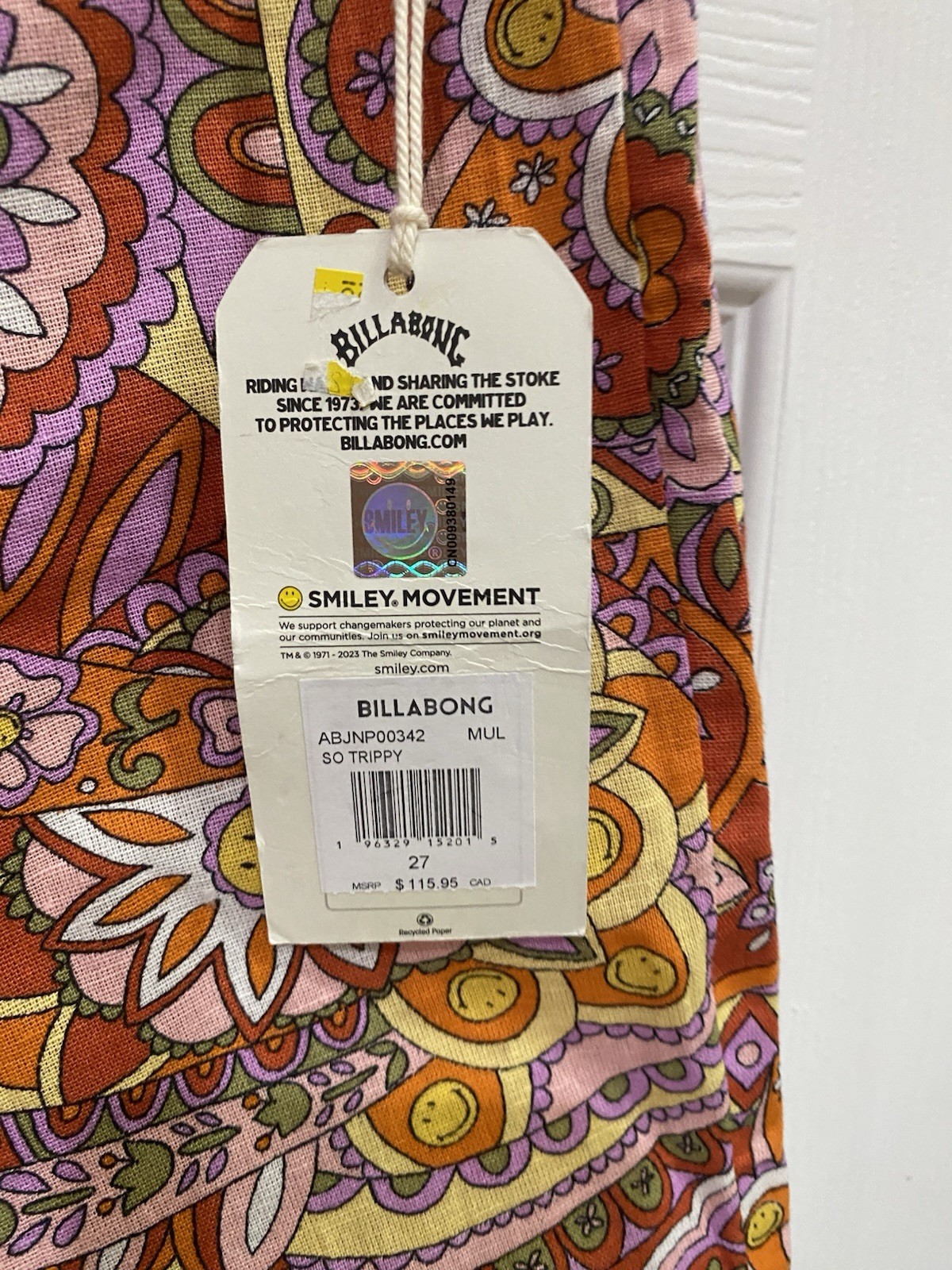 Billabong x Smiley Women’s Floral High Rise Flared Pockets Woven Pants