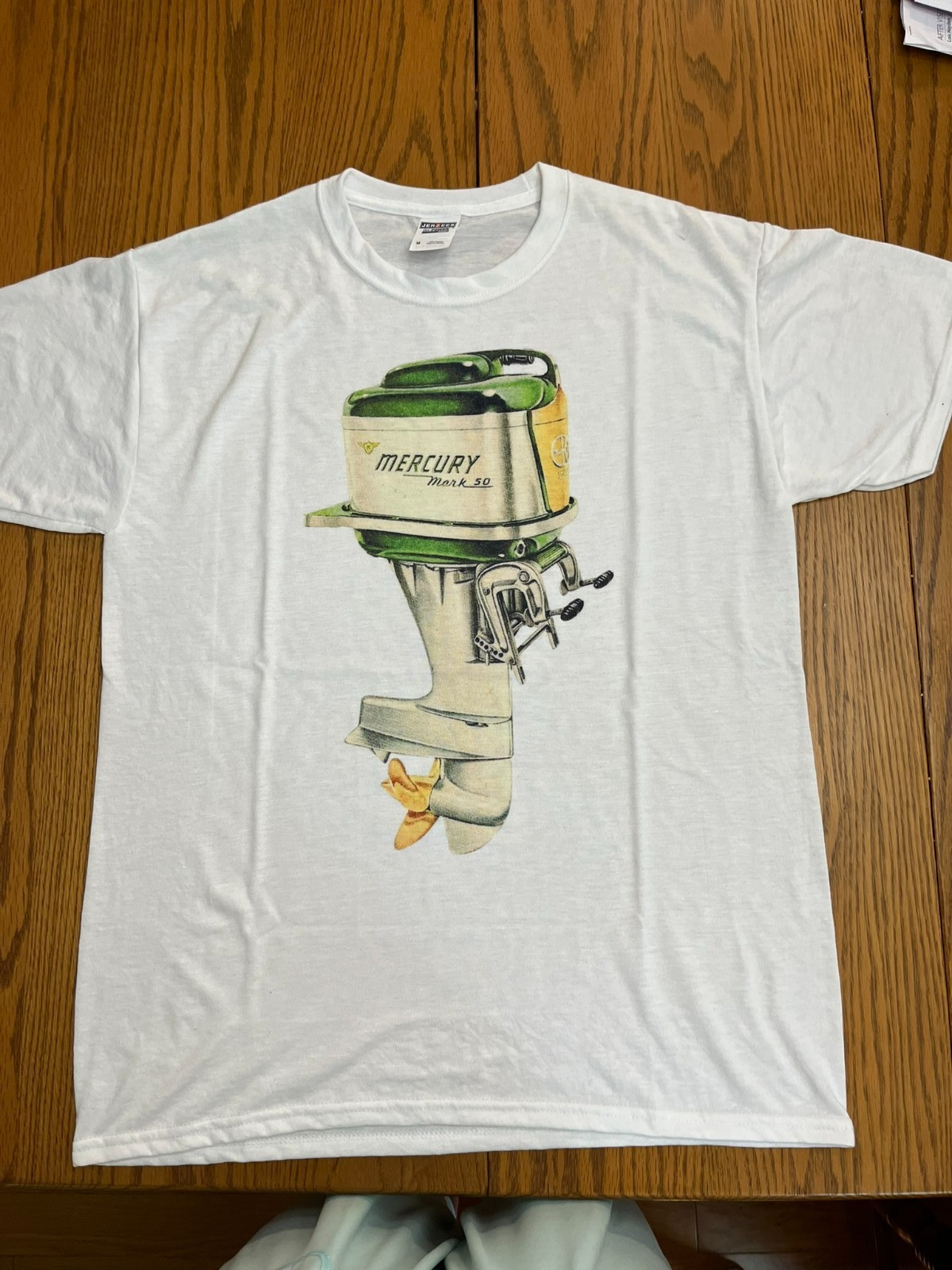 Mercury Outboard Motor New T Shirt – Vintage Mark 50 graphics Size M Medium