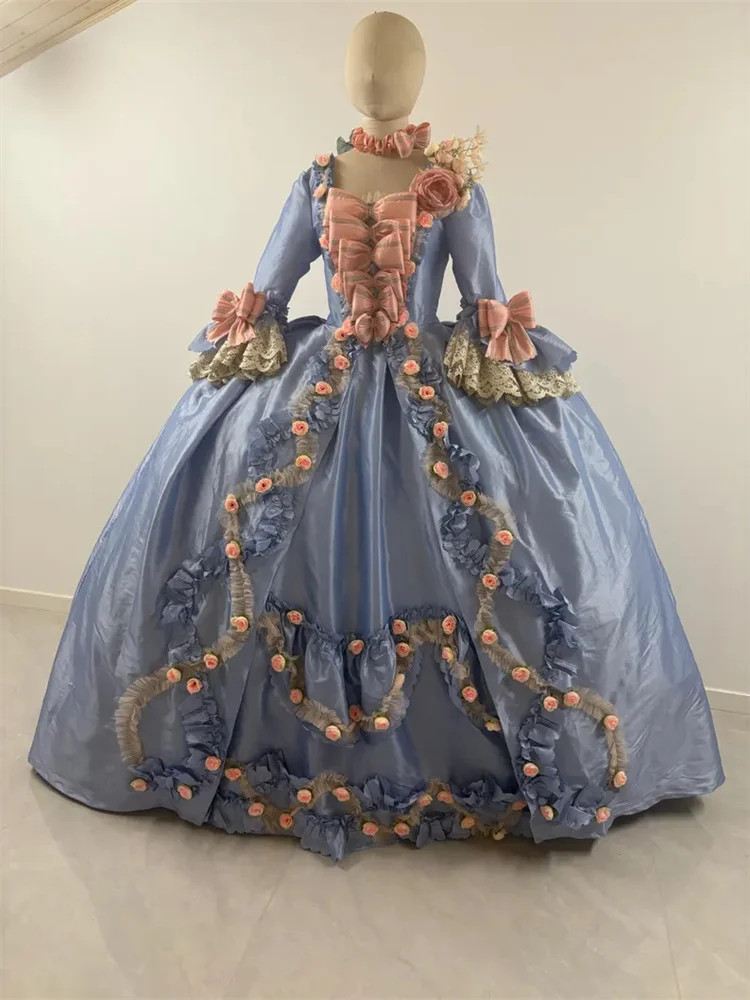 Robe A La Francaise 18thCenturyRococo Baroque Floral DressQueen Marie Antoinette