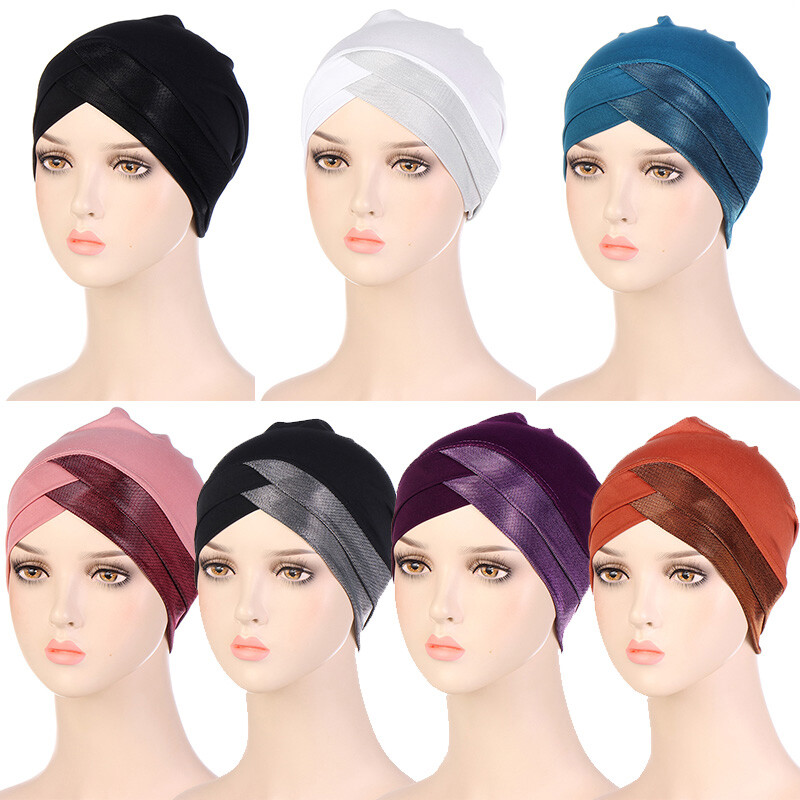 Stretch Muslim Headscarf, Chemo Cap for Hair Loss Women Wrap Turban