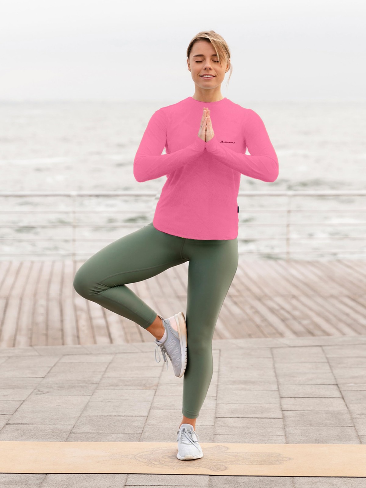 Women Thumb Hole Long Sleeve Shirt Neon Athletic Workout Activewear Top