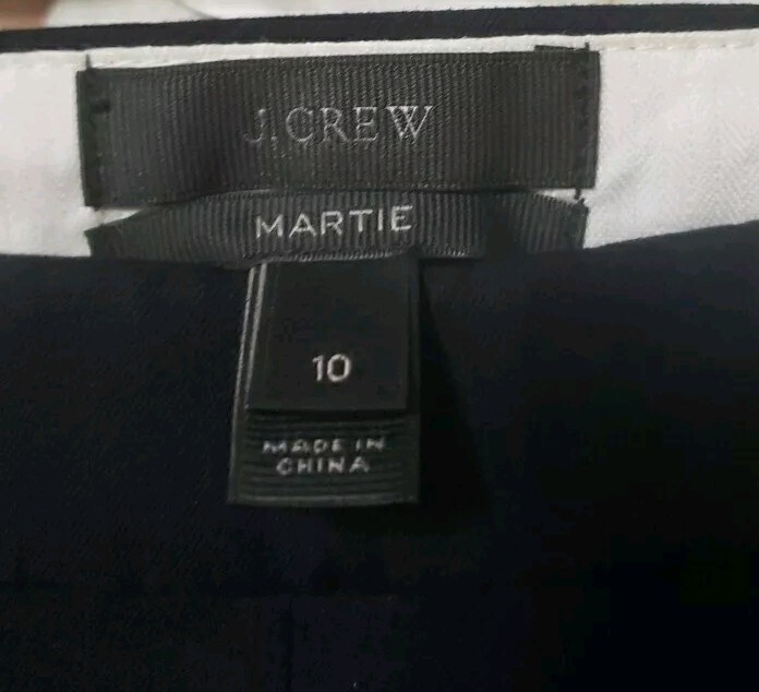 J. Crew Martie pants in Bi-stretch Cotton Black size 10