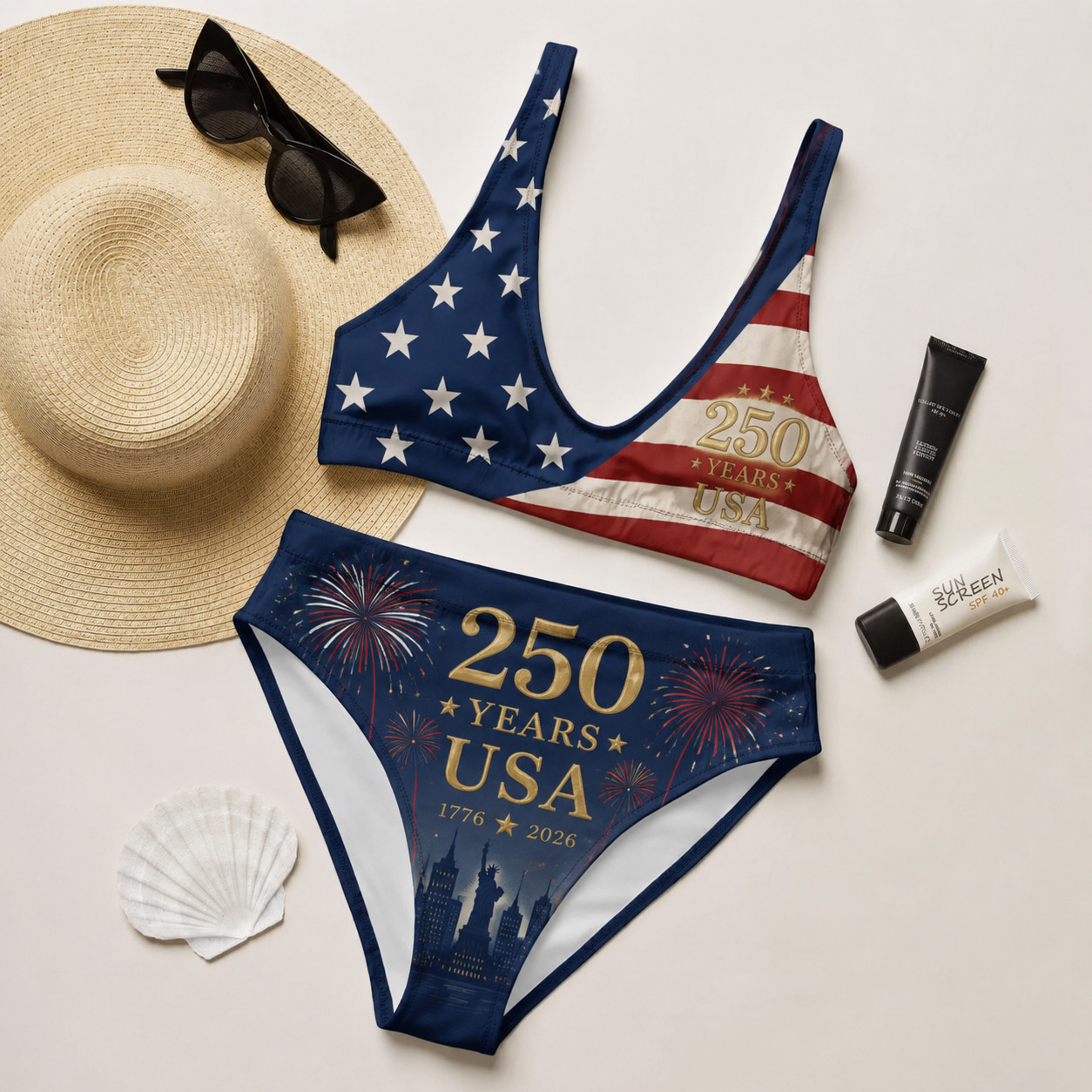 USA 250 Years Women’s Patriotic Bikini Set American Flag Swimsuit 2026