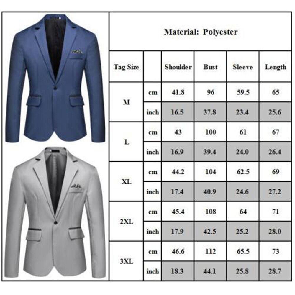 Men’s Tuxedo Jacket Notched Lapel One Button Suit Blazer for Dinner Wedding Prom