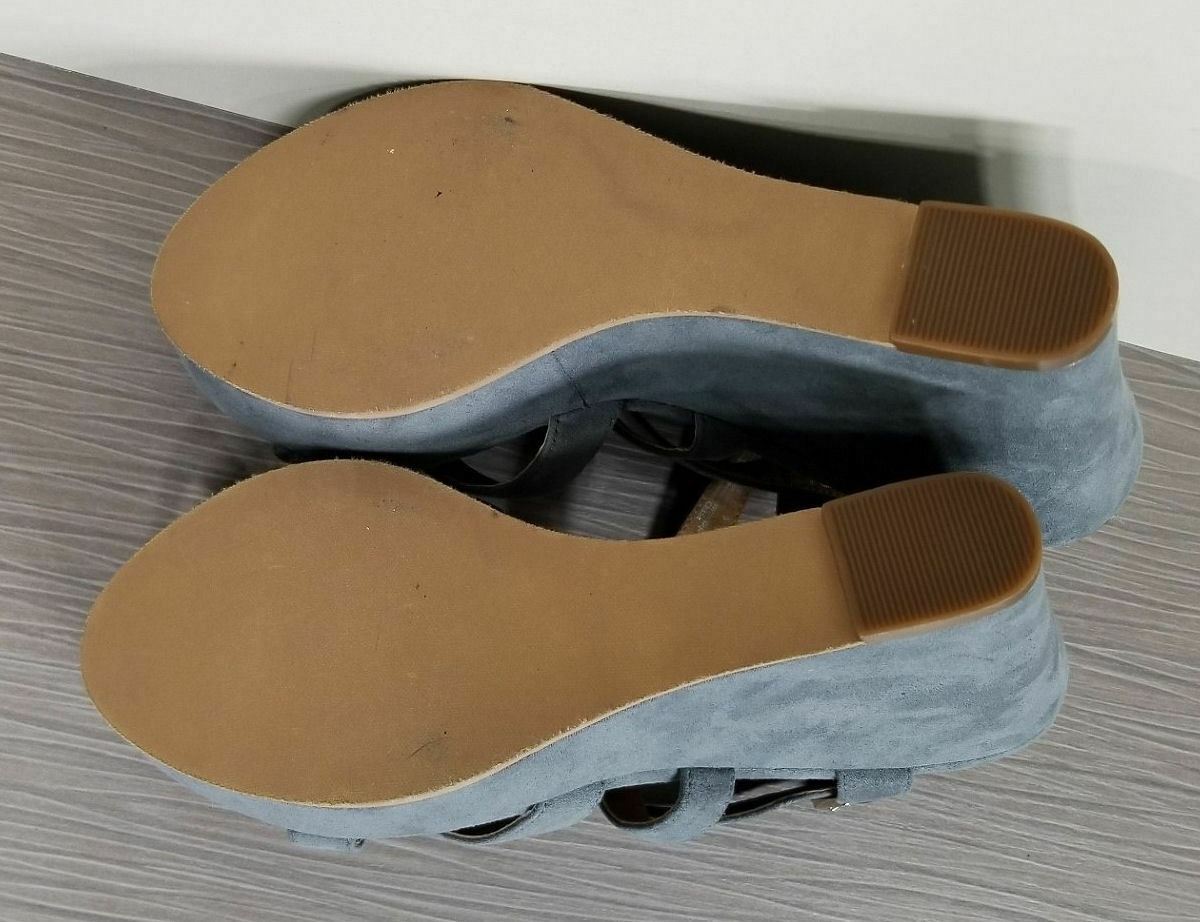 BP Summers Wedge Sandal, Blue-Grey, Womens Size 7.5 M