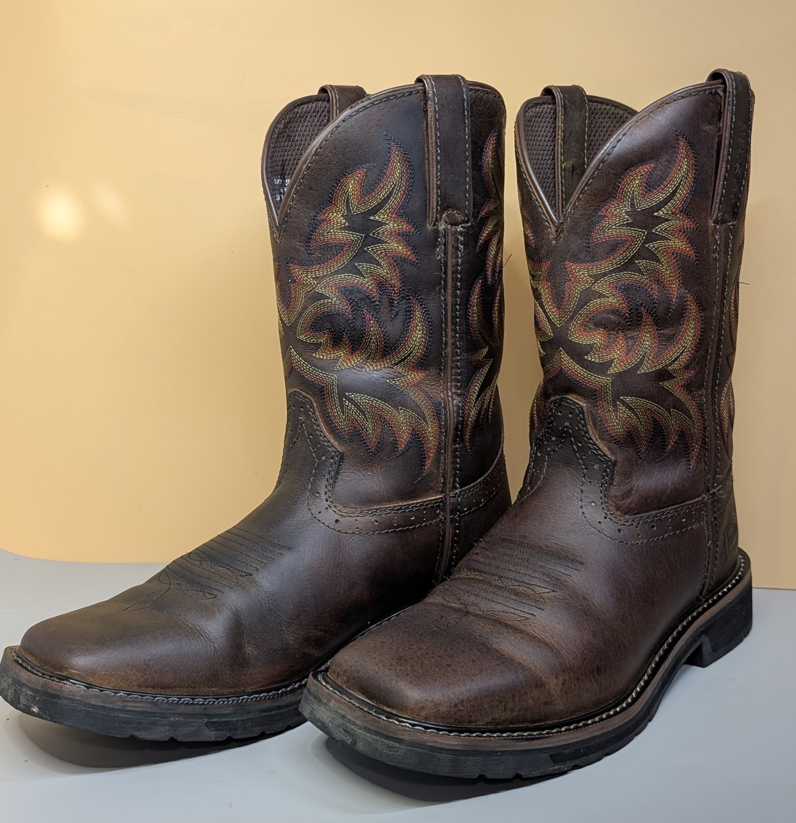 Justin Men’s Boots Driller Western Stampede Cowboy Work Composite Toe 9D