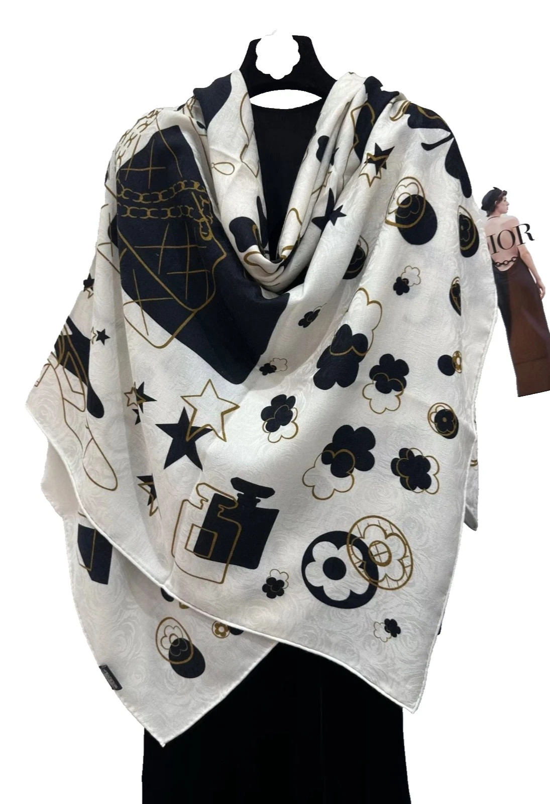 51″x51″Simple Style Print70shmere30%Silk Jacquard Thin Scarf130x130cm5124