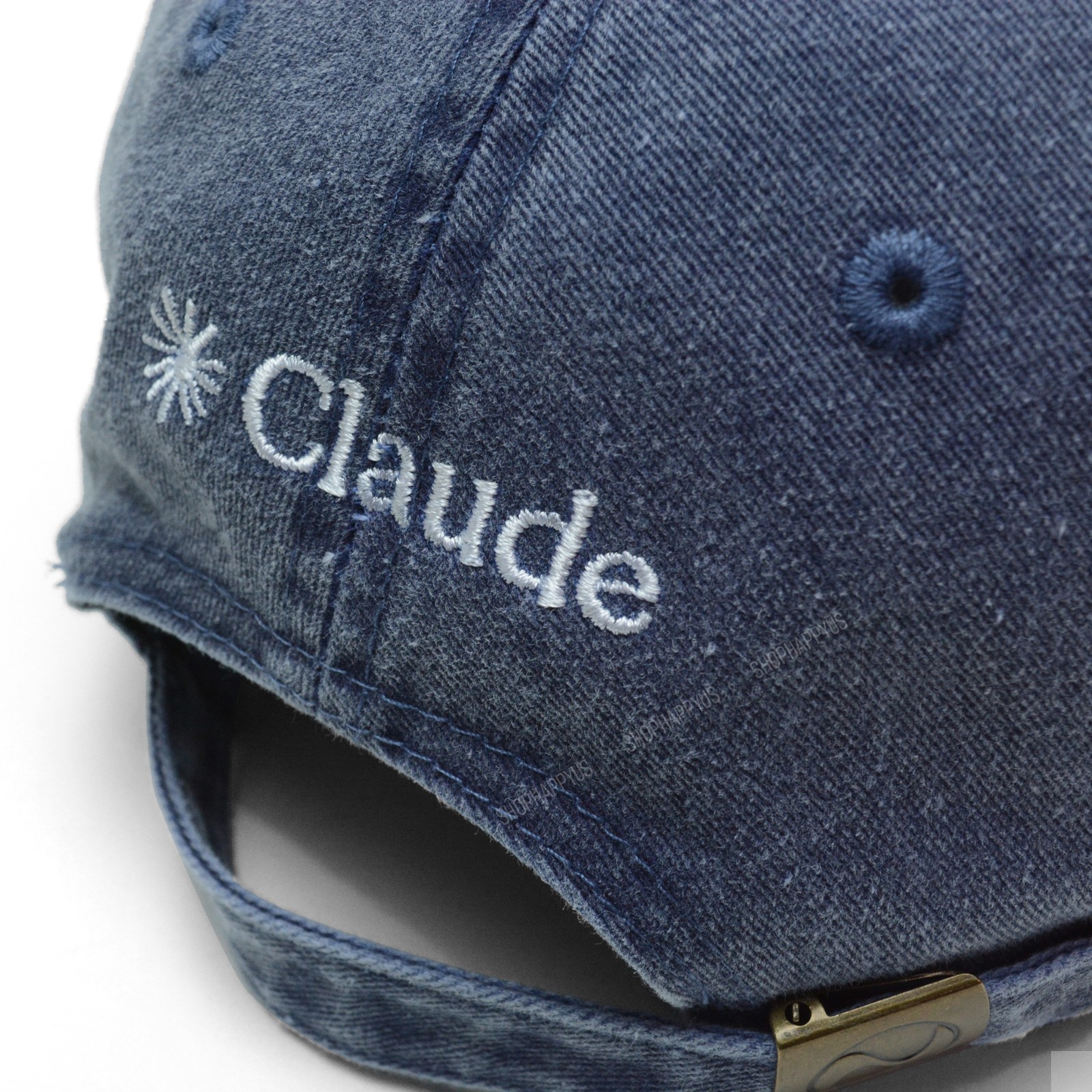 Anthropic Claude Thinking Hat Navy Blue Adjustable Strapback Baseball Cap New