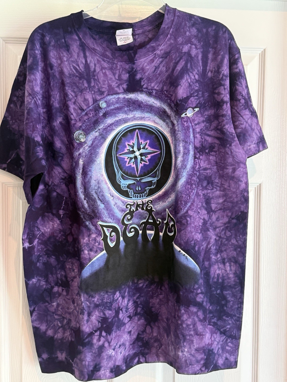The Dead 2007 Tour Tie Dye T-Shirt Purple NOS New Old Stock Grateful Dead
