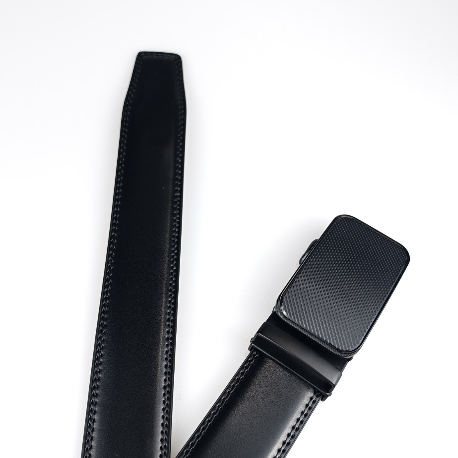 Microfiber Leather Mens Ratchet Belt Belts For Men Adjustable Automatic Buckle