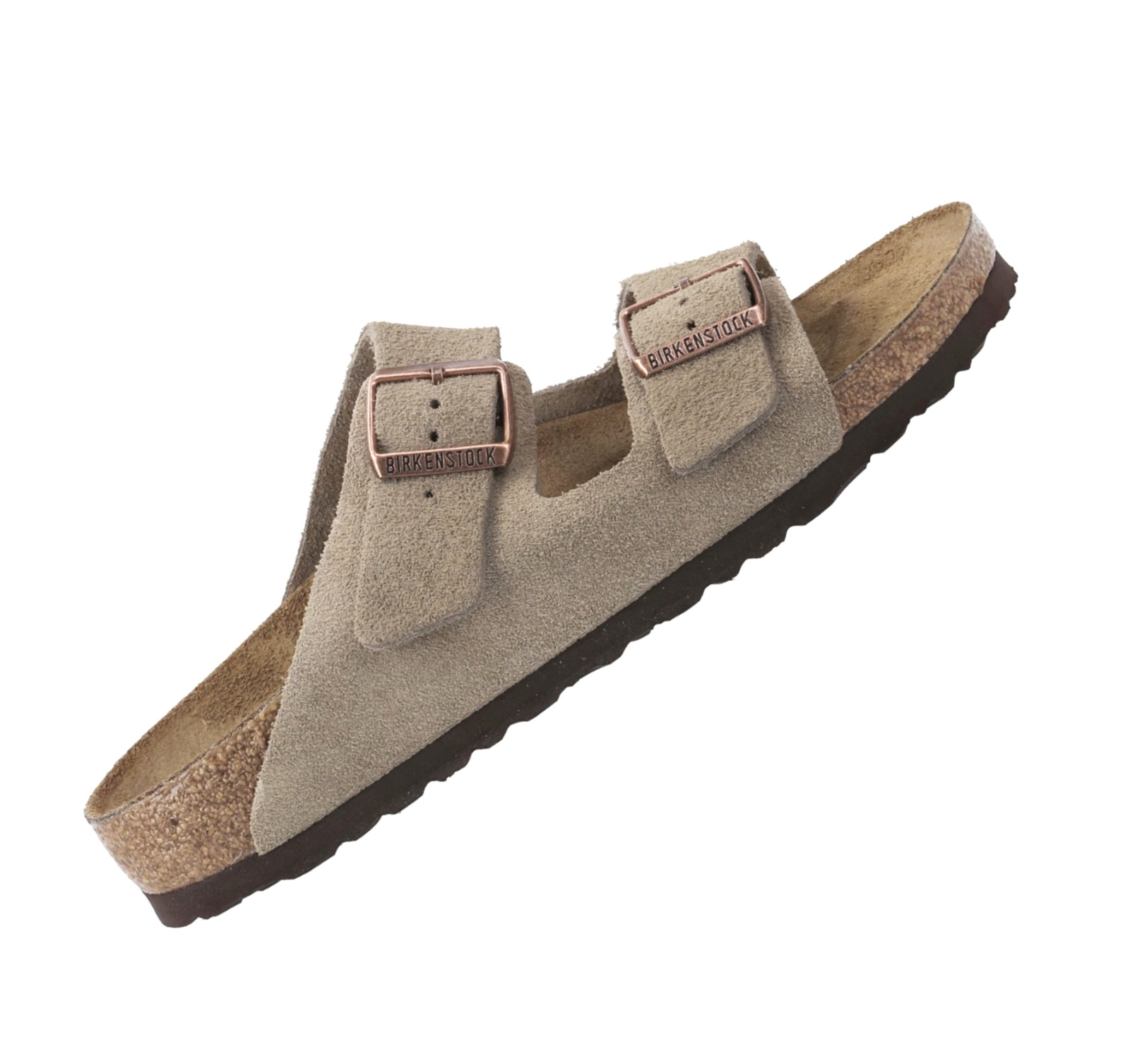 Birkenstock Arizona Suede Taupe Soft Footbed Summer Sandals Unisex Select Size
