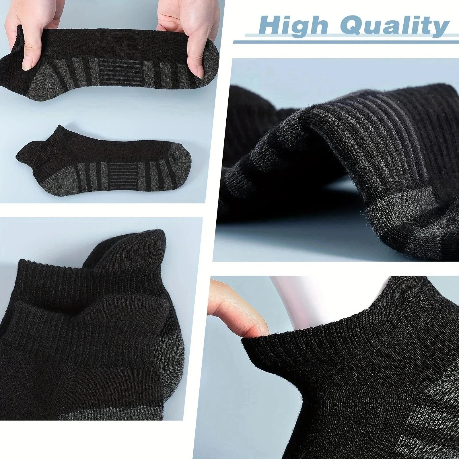 6-12 Pairs Mens Plain Solid Cotton Sports Ankle Athletic Socks Low Cut Size 9-13