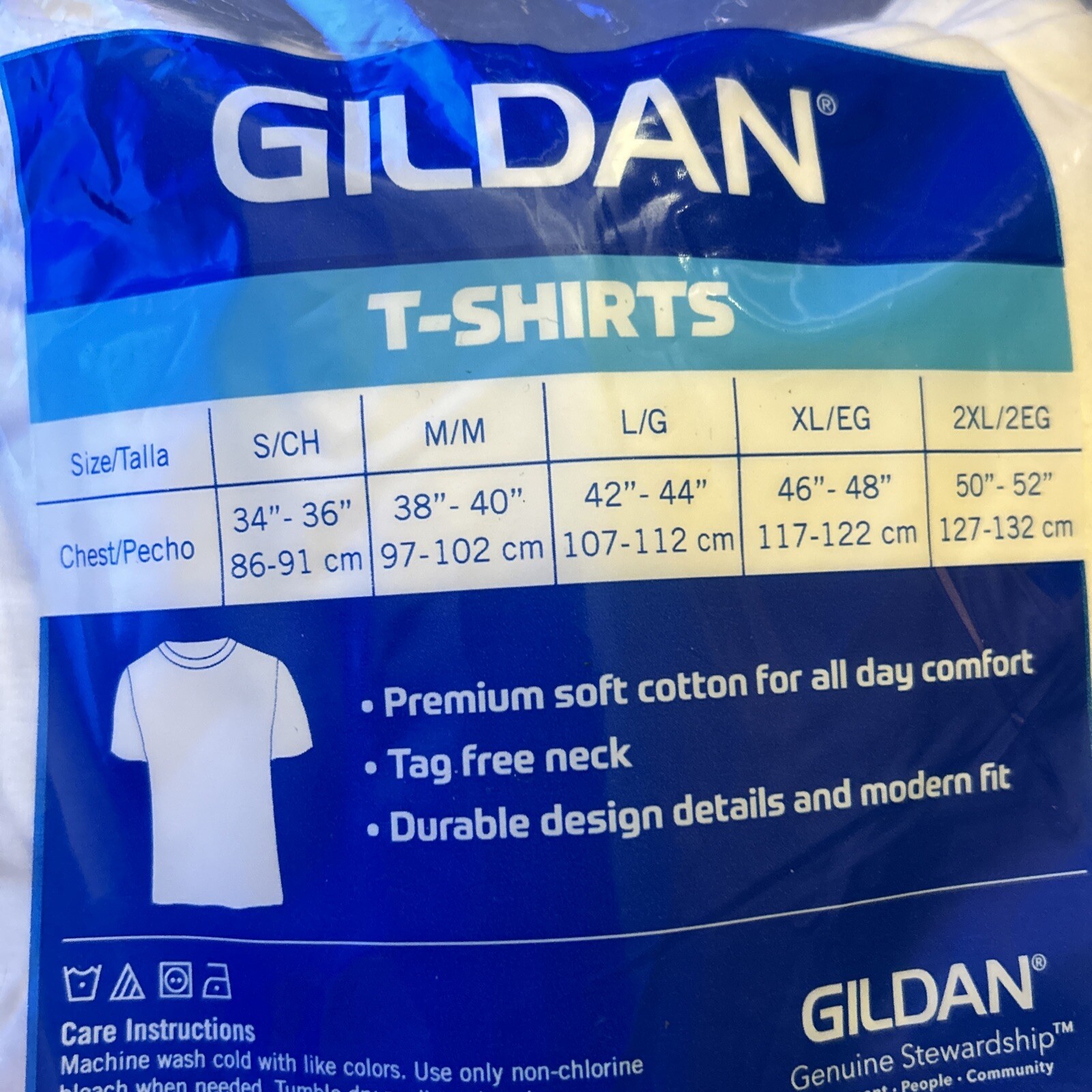 Men’s Crew T-Shirts, Multipack, Style G1100, White (6-Pack), Small
